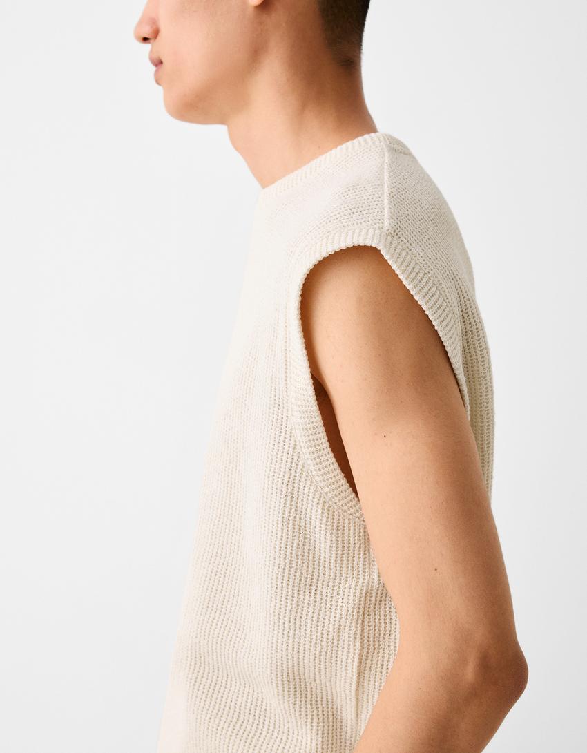 جاكيت فيست ريفي بملمس بارز-كريمي-6