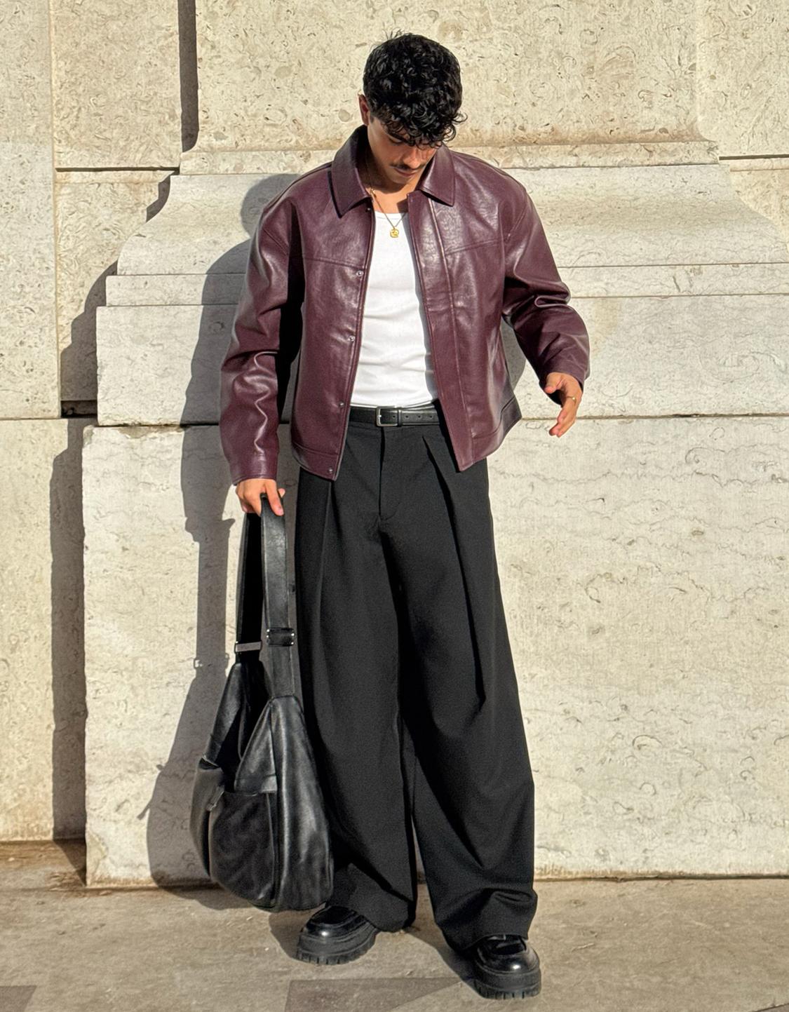 Pens detaylı, tailored fit, balon pantolon