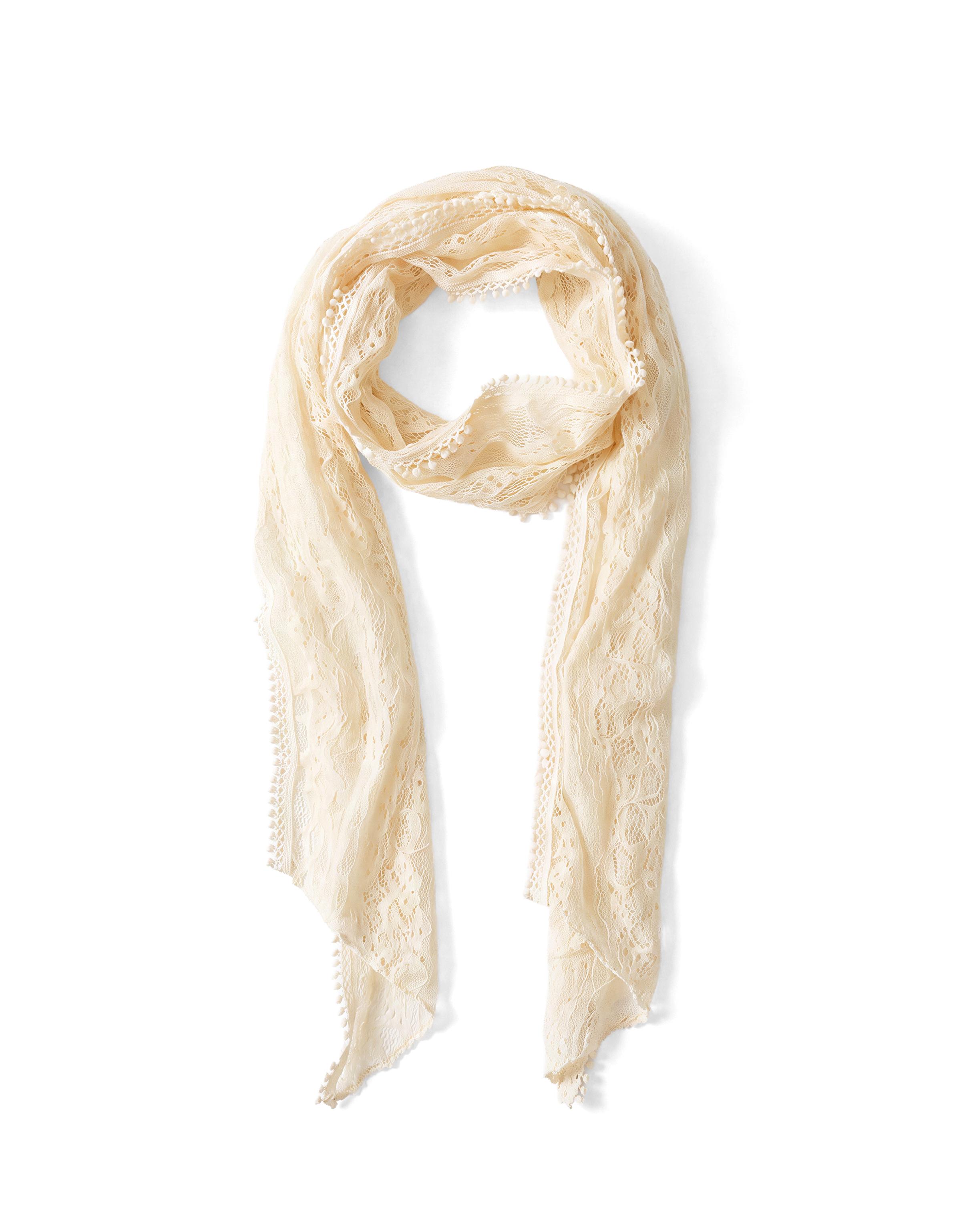 Lace scarf — Cream