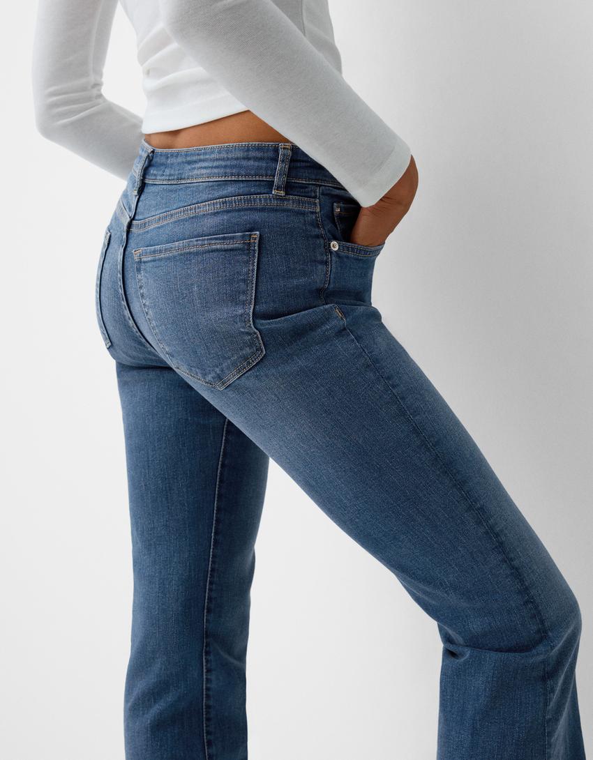 Jeans à boca de sino-Azul lavado-6