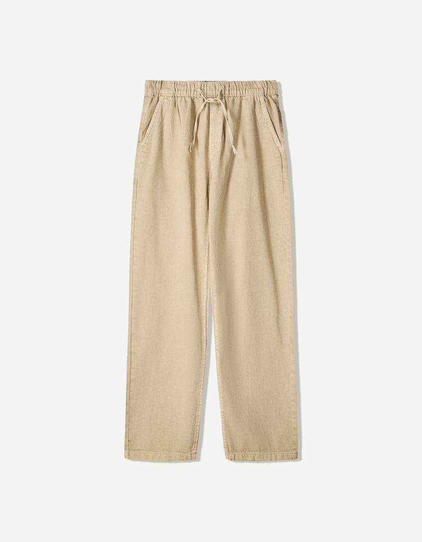 Jogger jeans-Camel