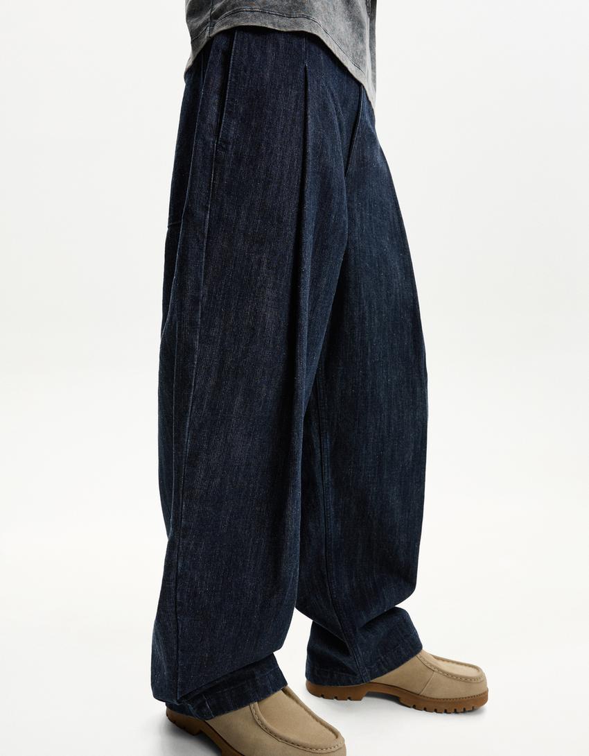Wide-leg balloon jeans