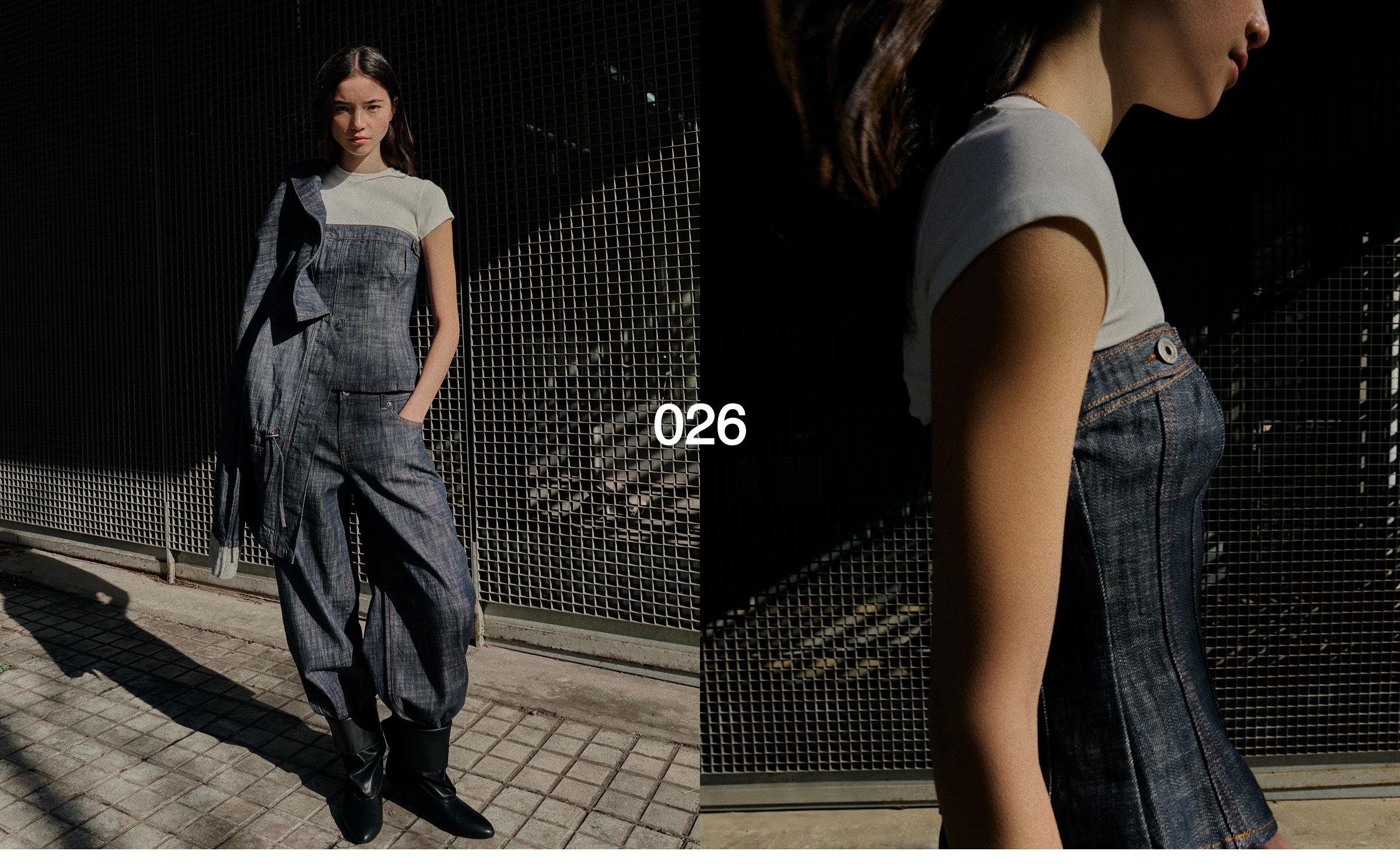 Dokulu denim top - Görsel 22