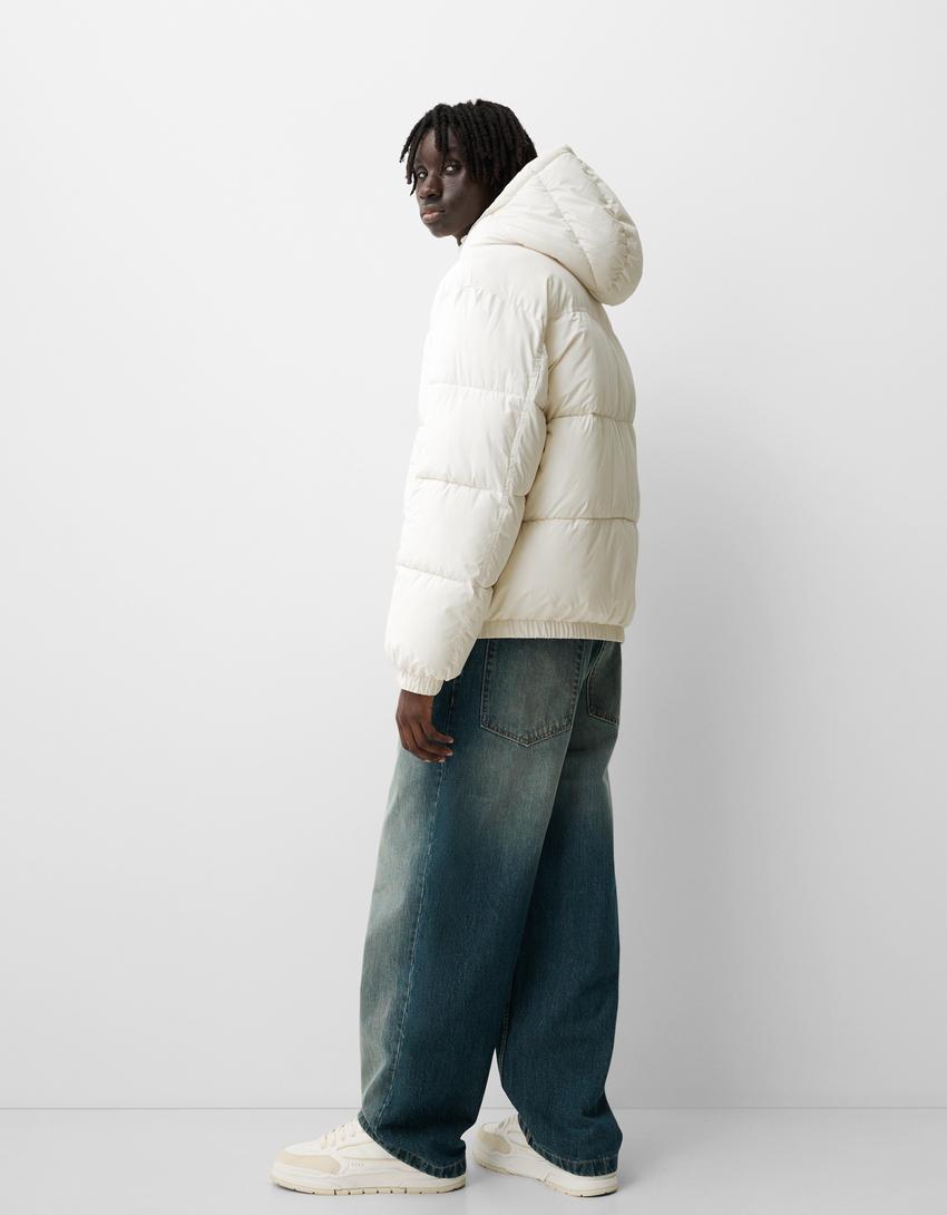 Chamarra Acolchada Chaqueta Reflectante Bershka Hombre Chaqueta