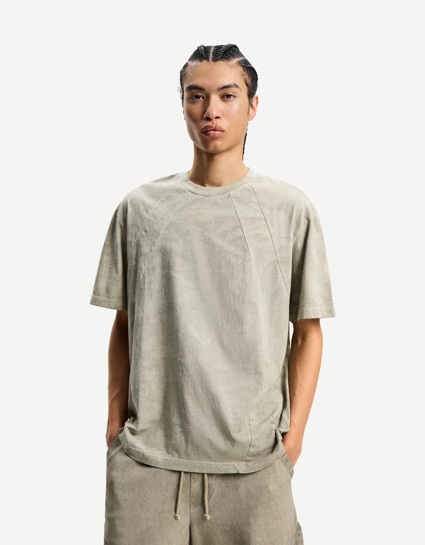 Bershka Camiseta Manga Corta Efecto Lavado Hombre S Camel Recommend