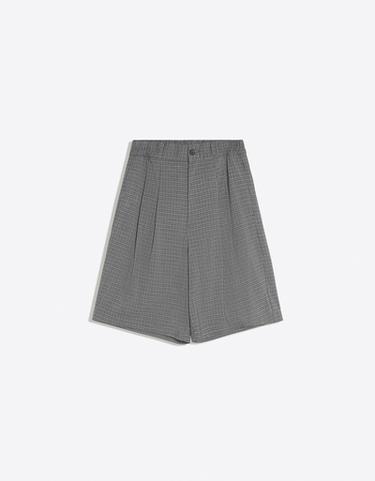 Megabaggy check Bermuda shorts — Grey 5
