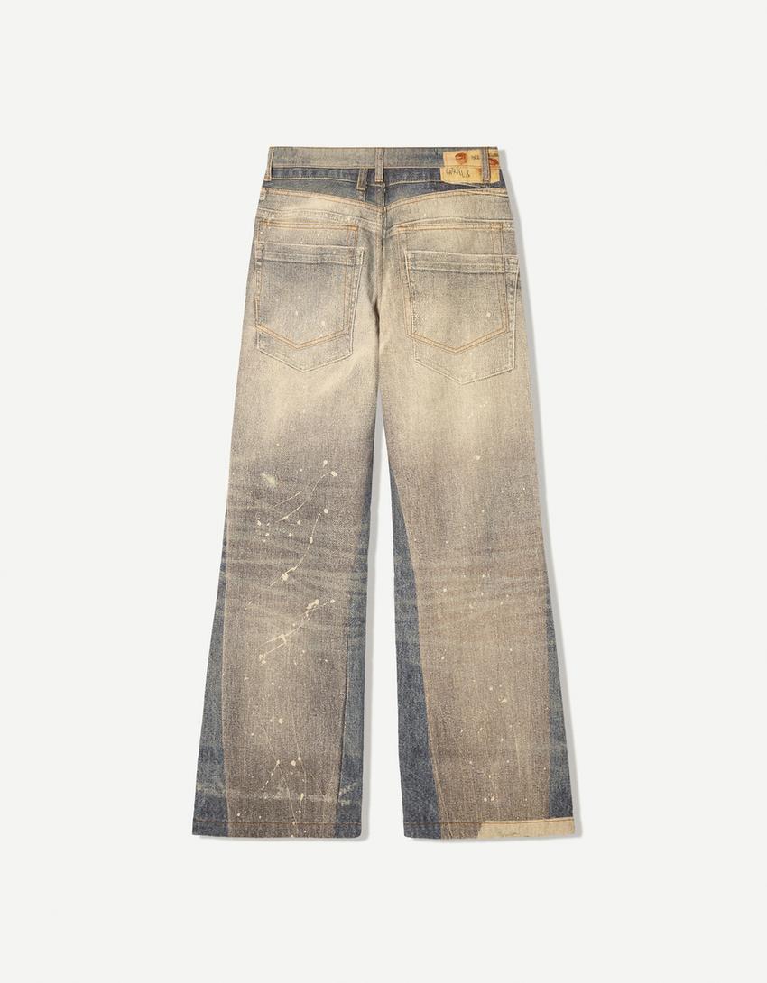 Jeans CA7RIEL & Paco Amoroso baggy flare-Azul lavado-2