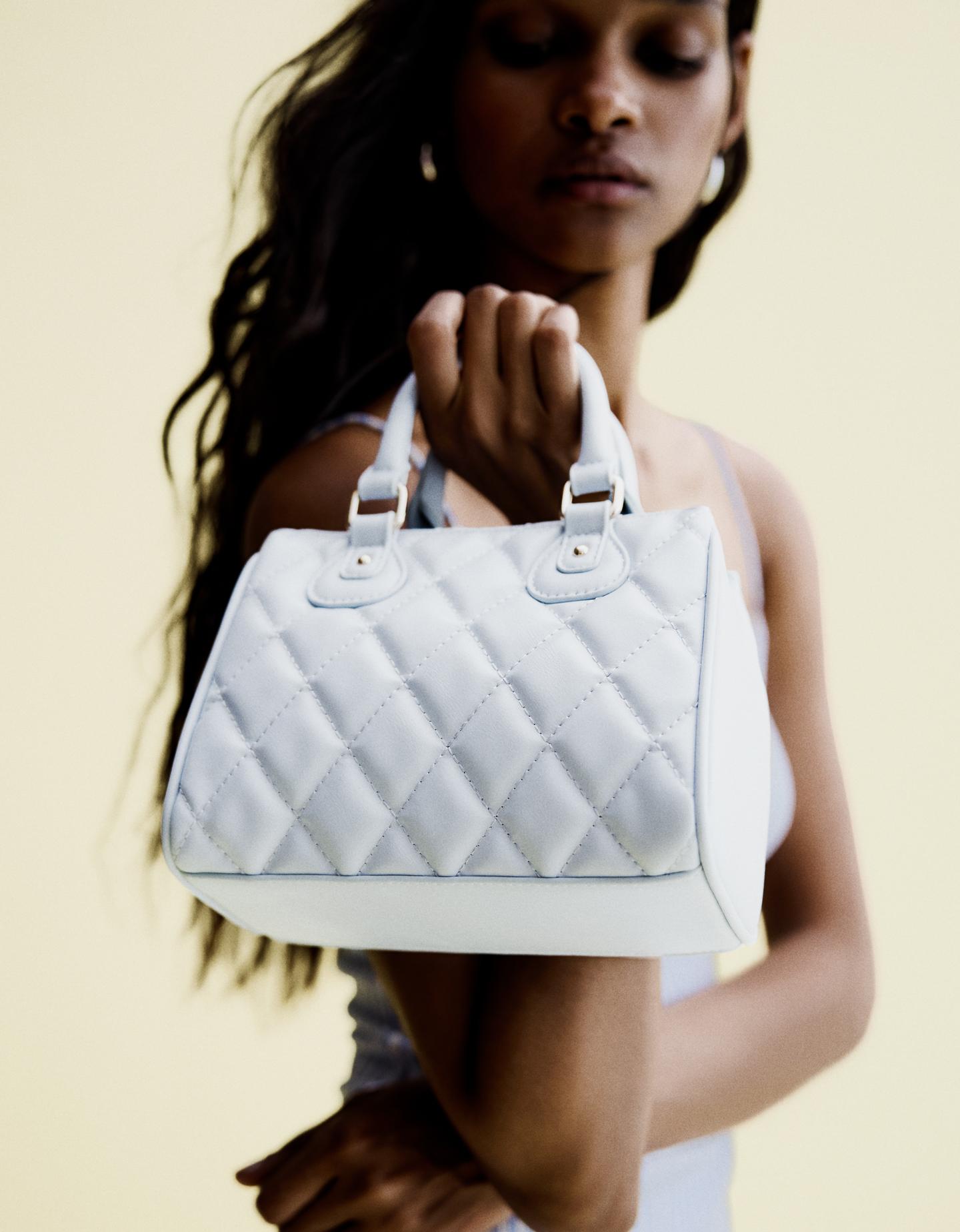 Bershka Borsa Imbottita Donna Azzurro