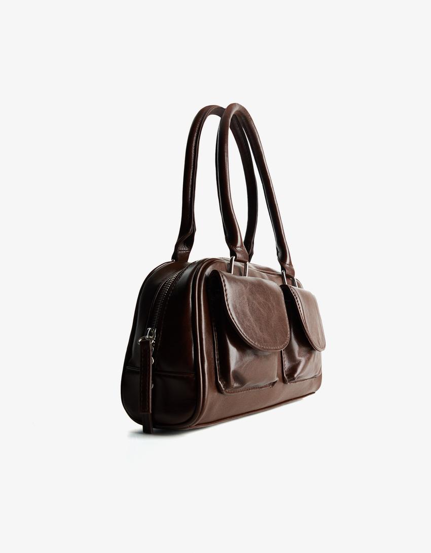 BORSA BOWLING-Marrone