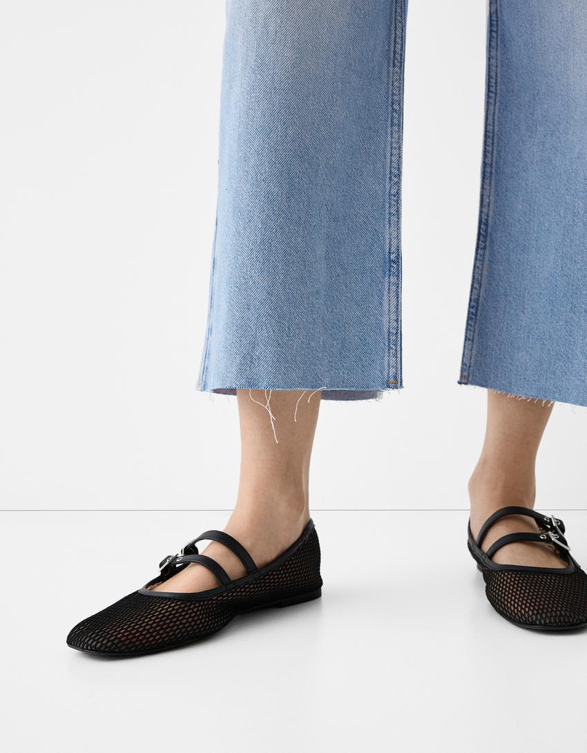 Wide-leg cropped jeans-Light blue-3