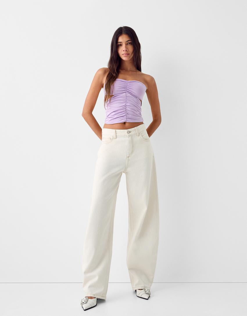 توب بفتحة وأكتاف مكشوفة وزمة-بنفسجي-3