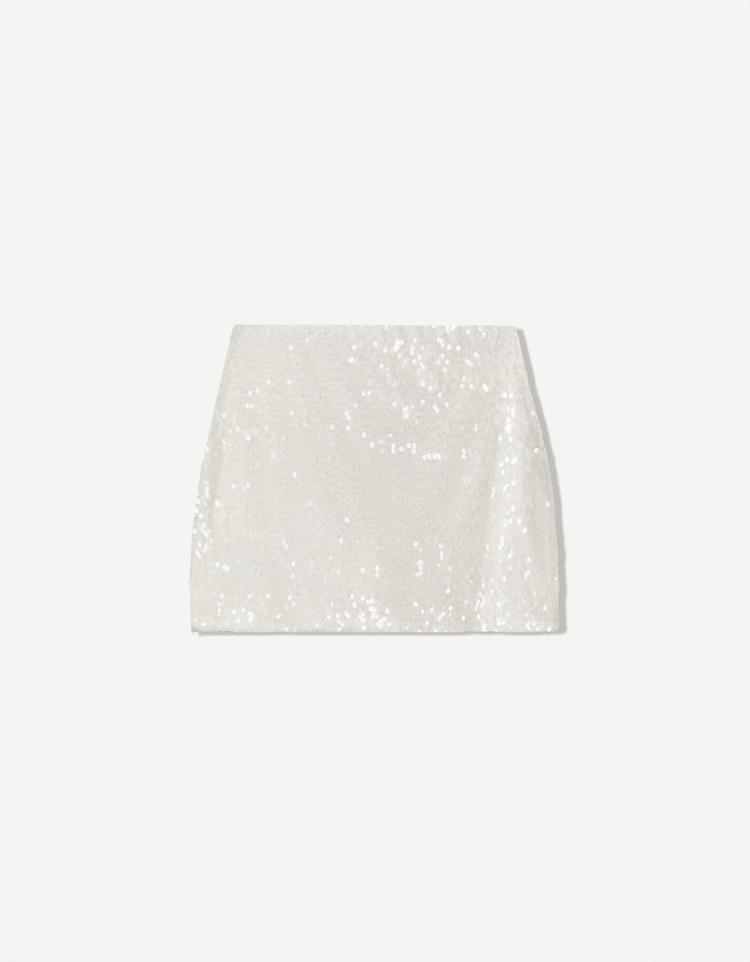 Sequinned mini skirt
