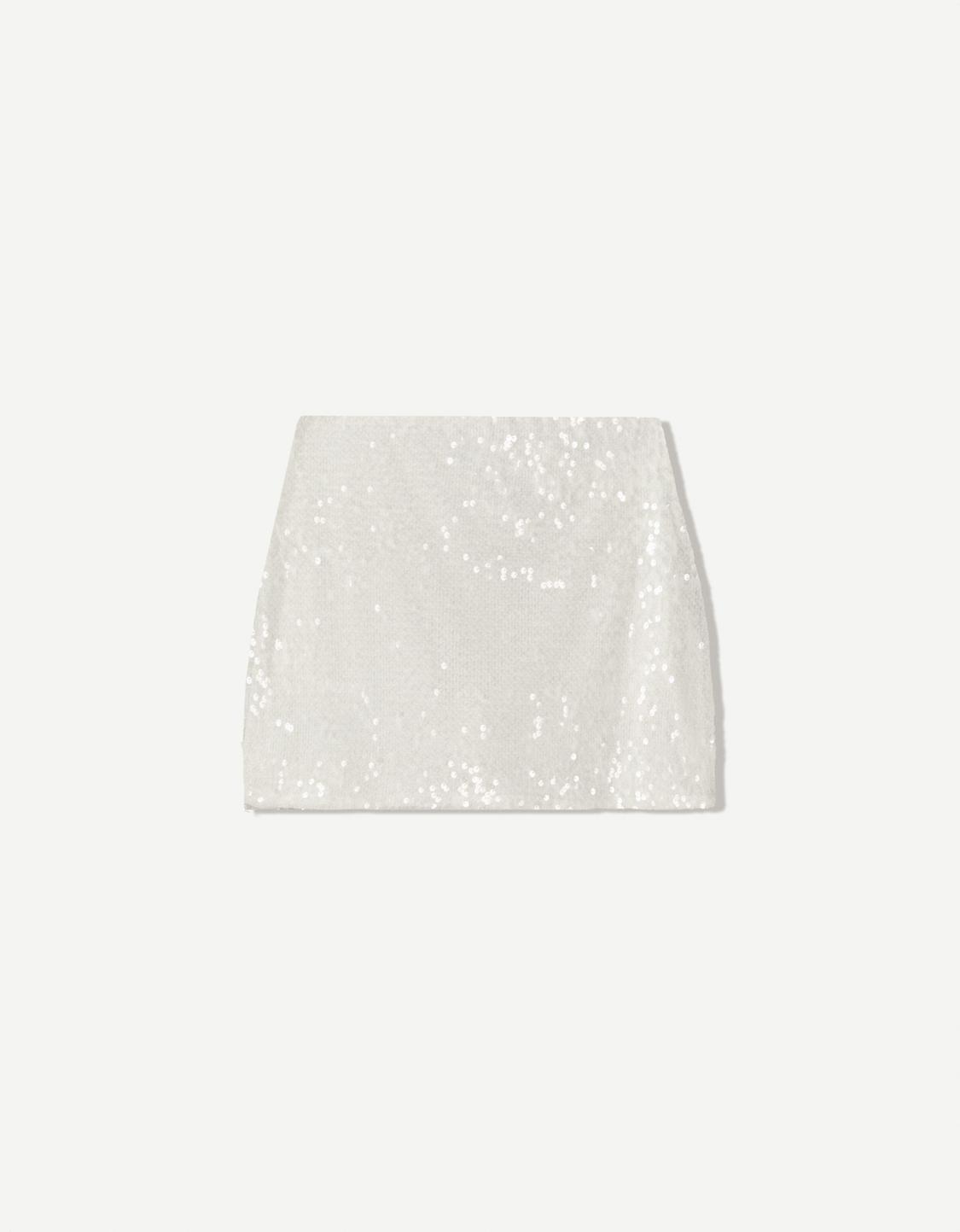 Sequinned mini skirt