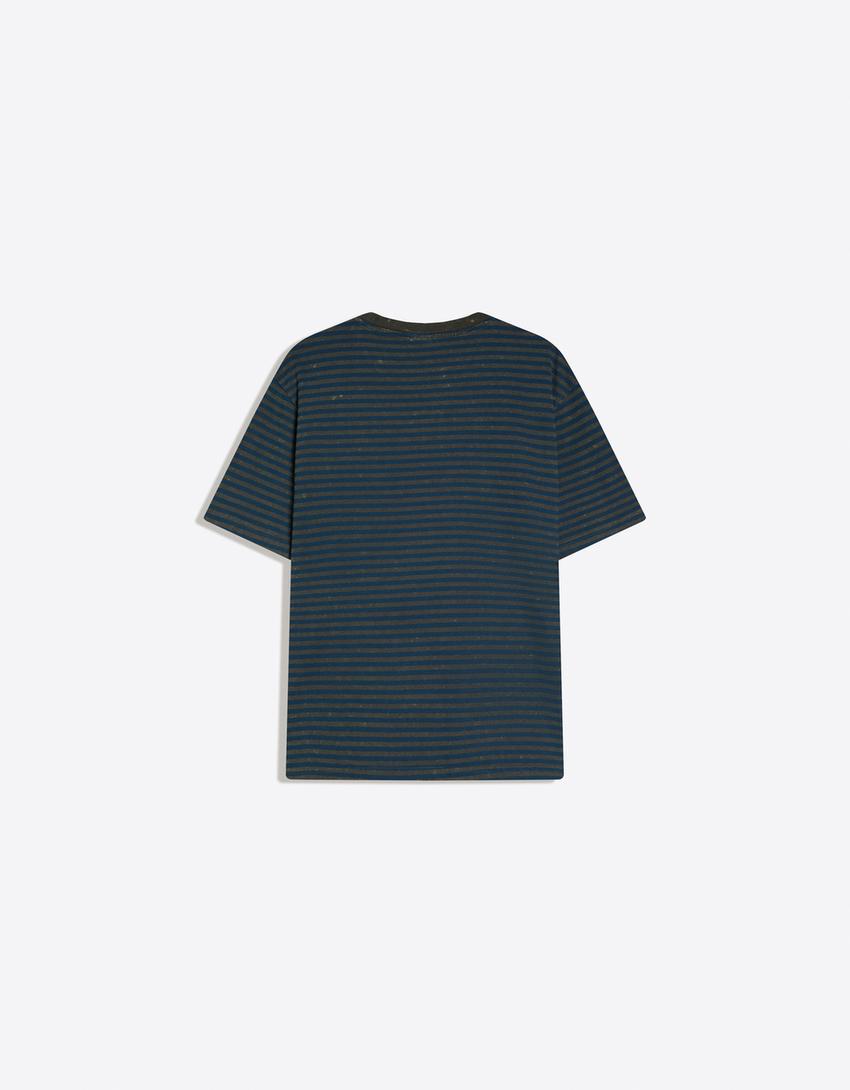 Majica kratkih rukava sa dezenom-Svetloplava