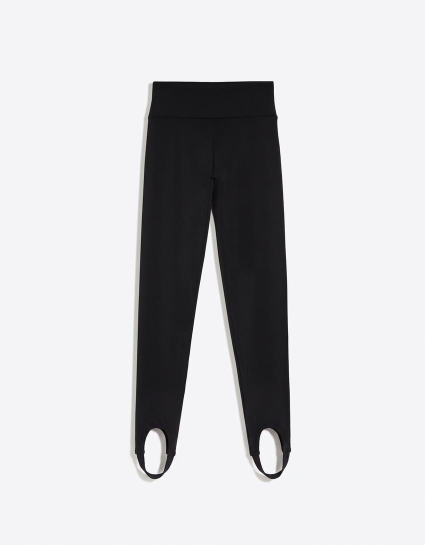 Technical stirrup trousers-Black