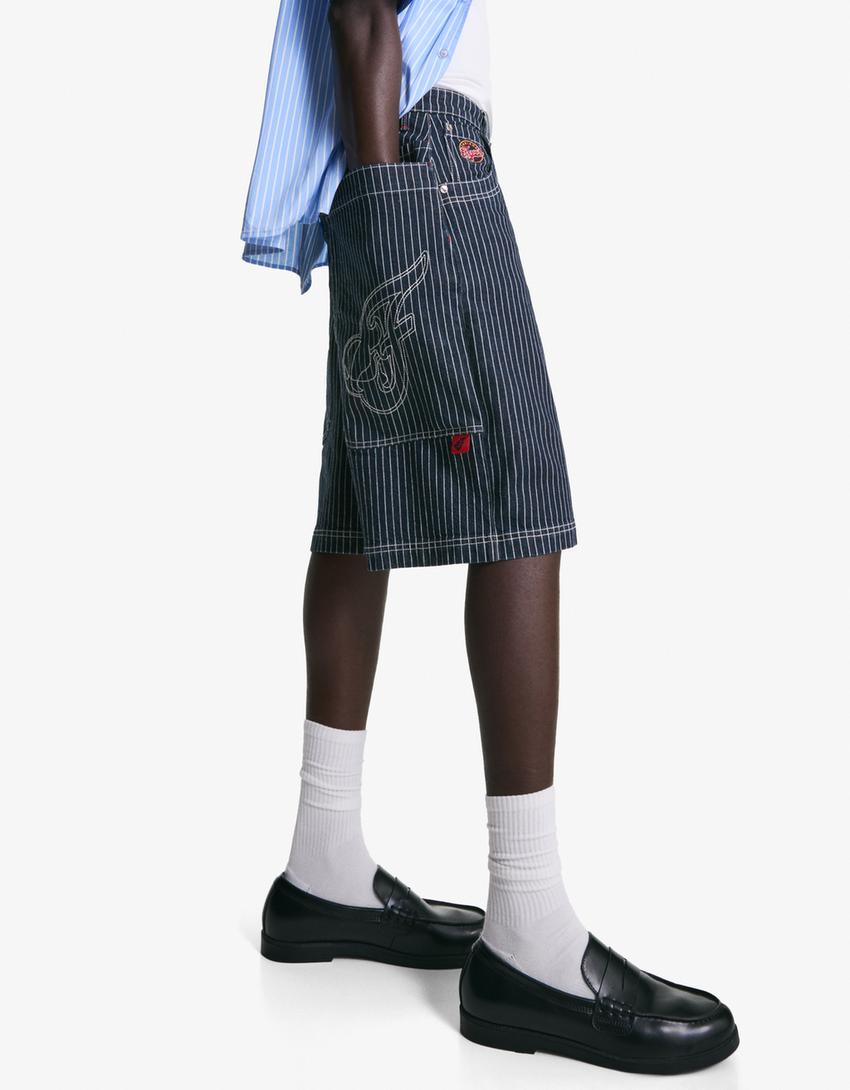 Bermude skater WNBA od trapera kratke hlače-Mornarska plava-2