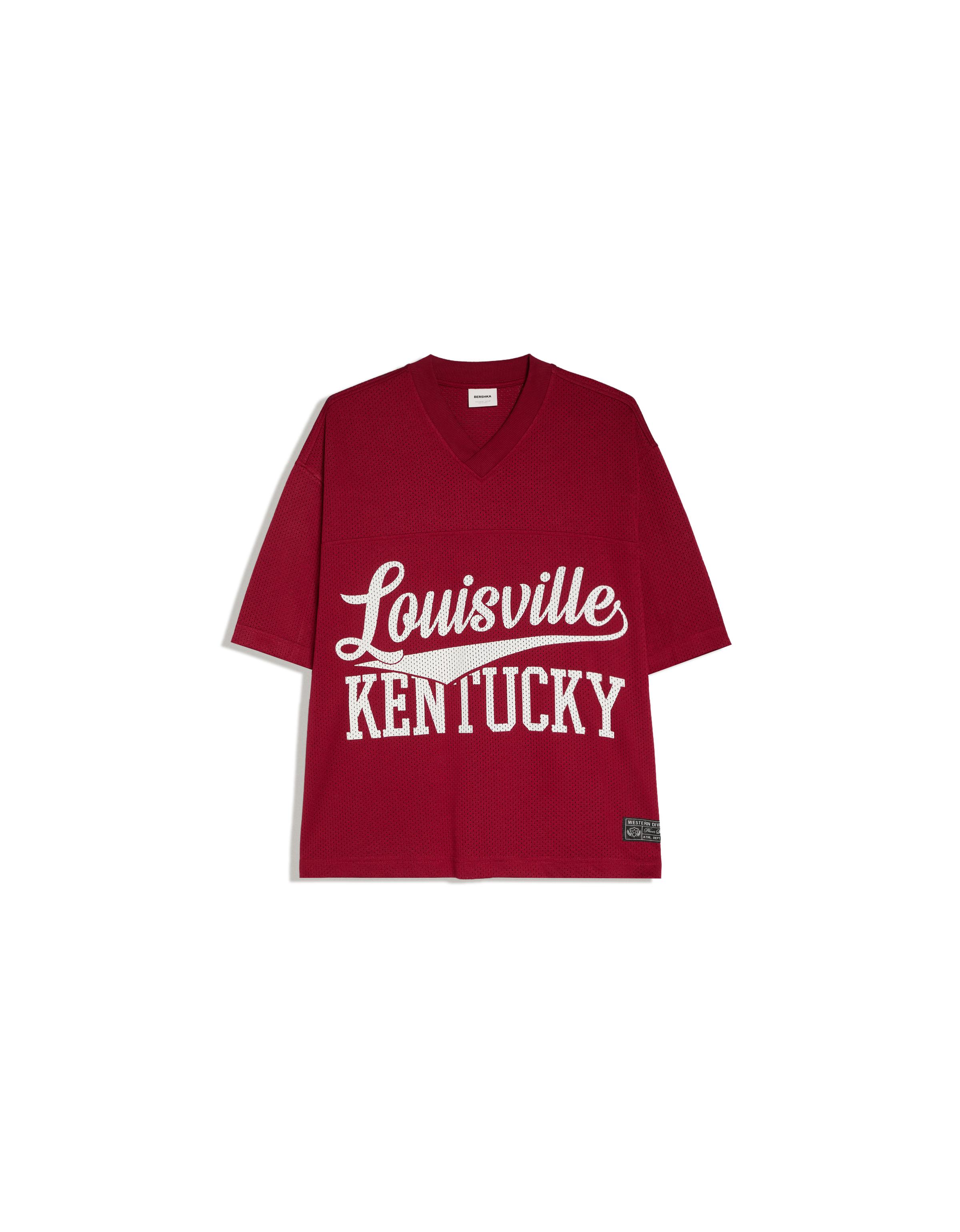 Mesh print T-shirt — Red
