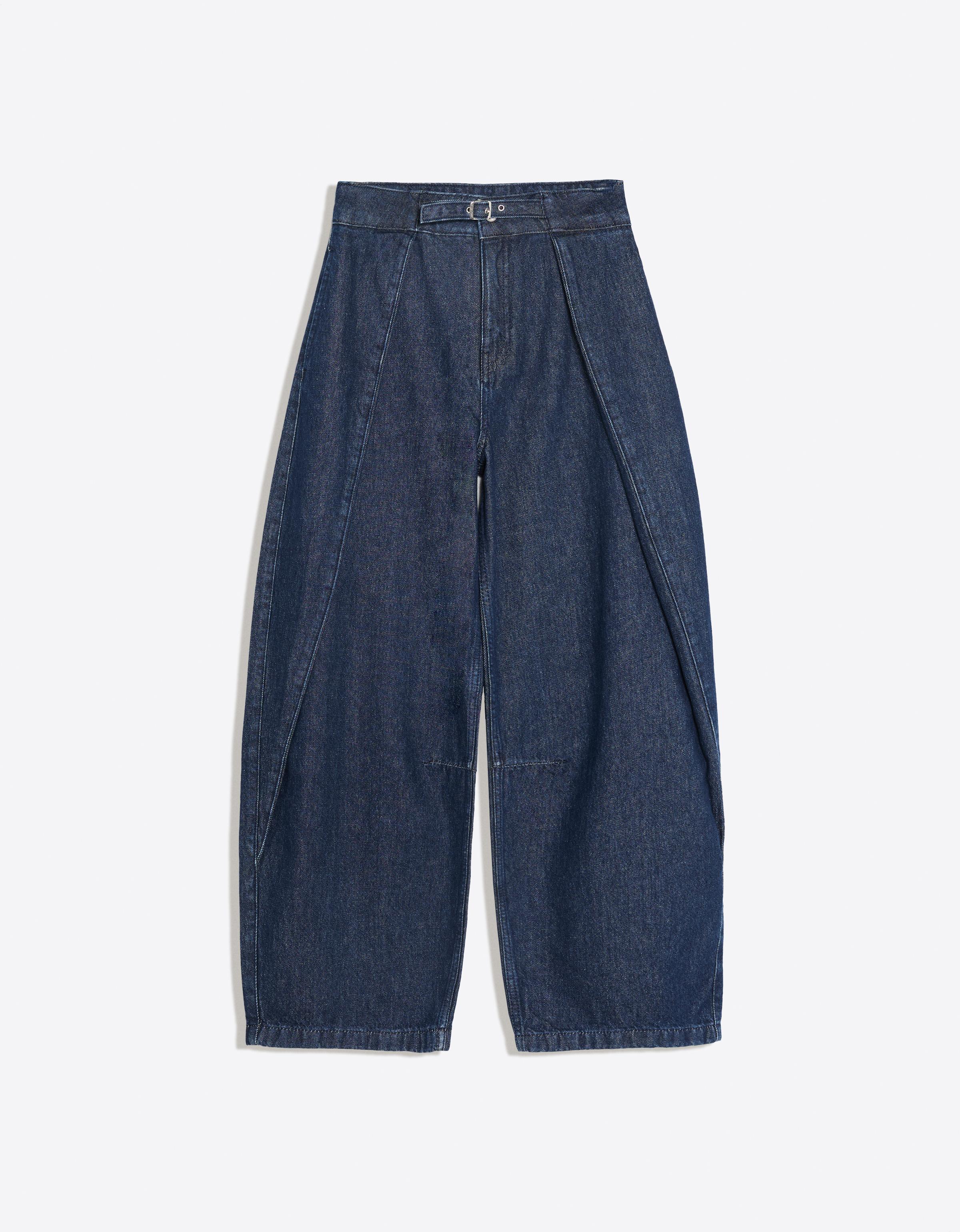 Twisted pleat jeans — Blue