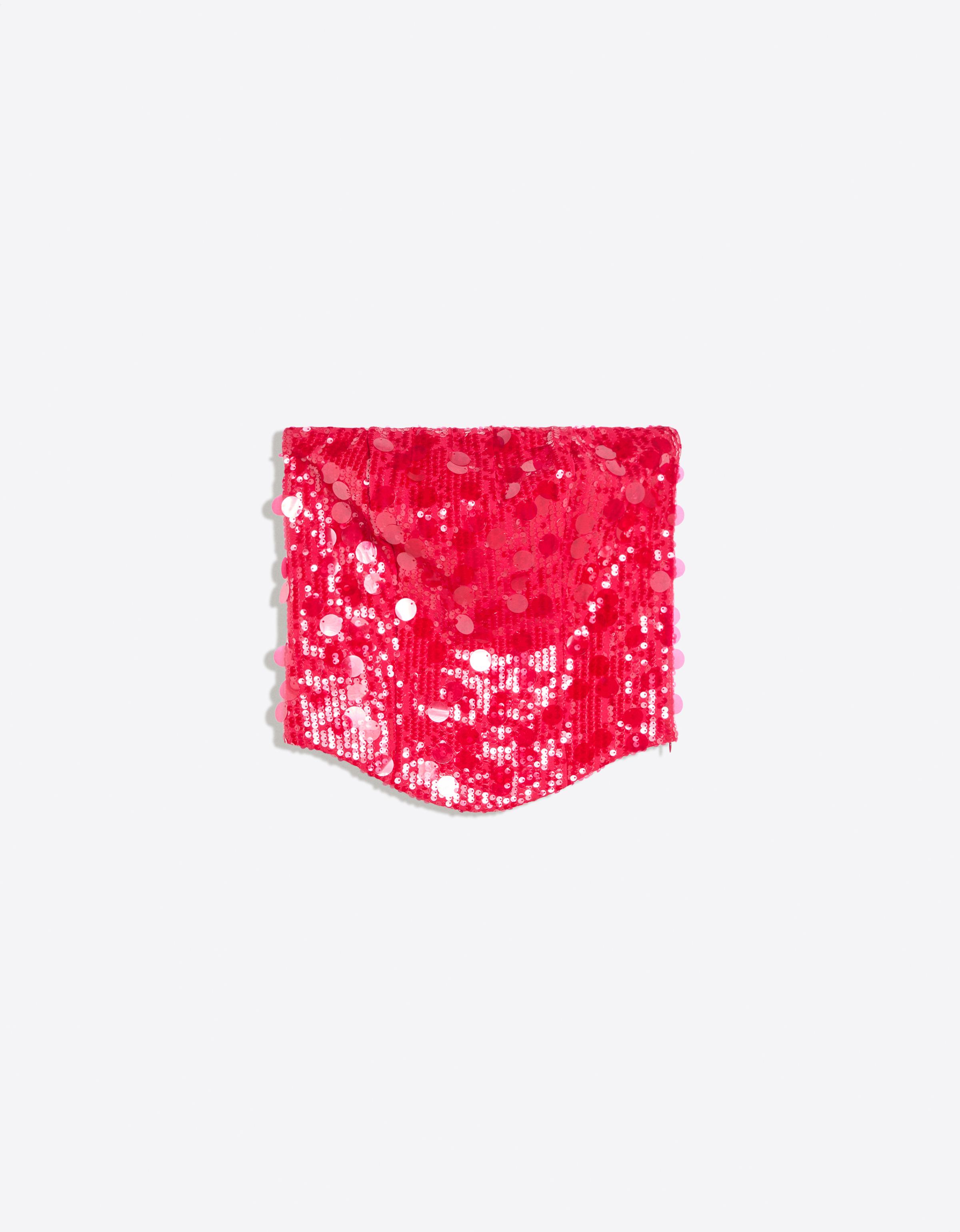 Top bandeau lentejuelas