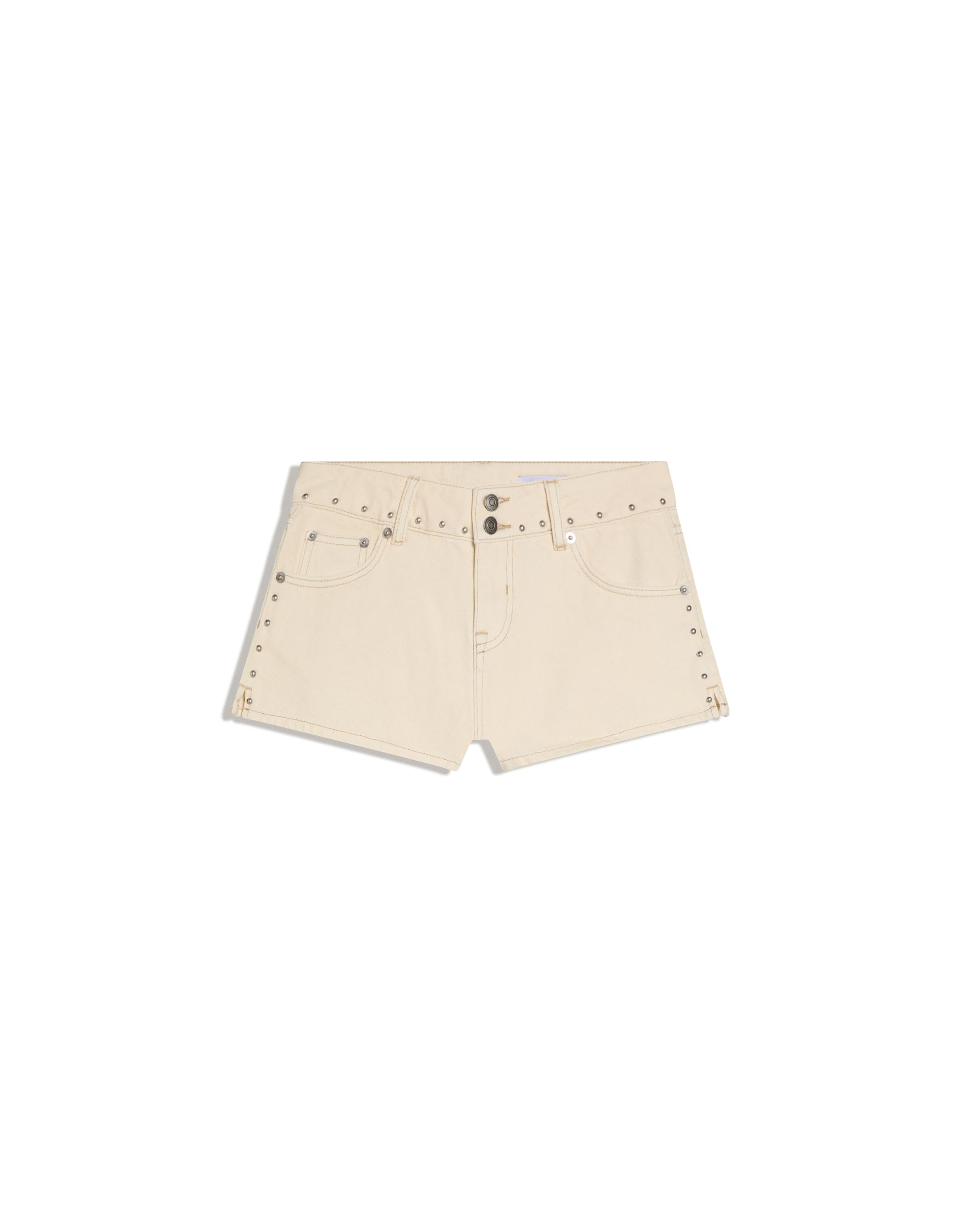 Baskılı denim şort - Görsel 2