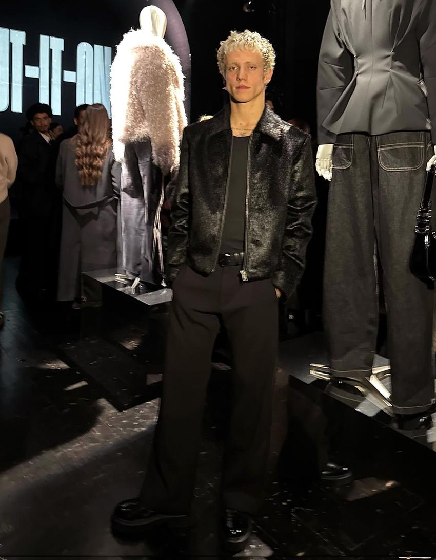 Blouson zippé fausse fourrure-Noir