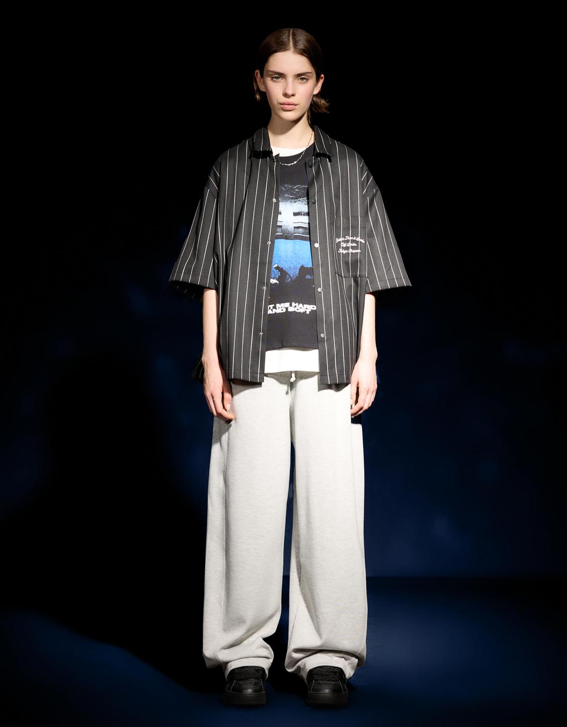 Plush barrel trousers