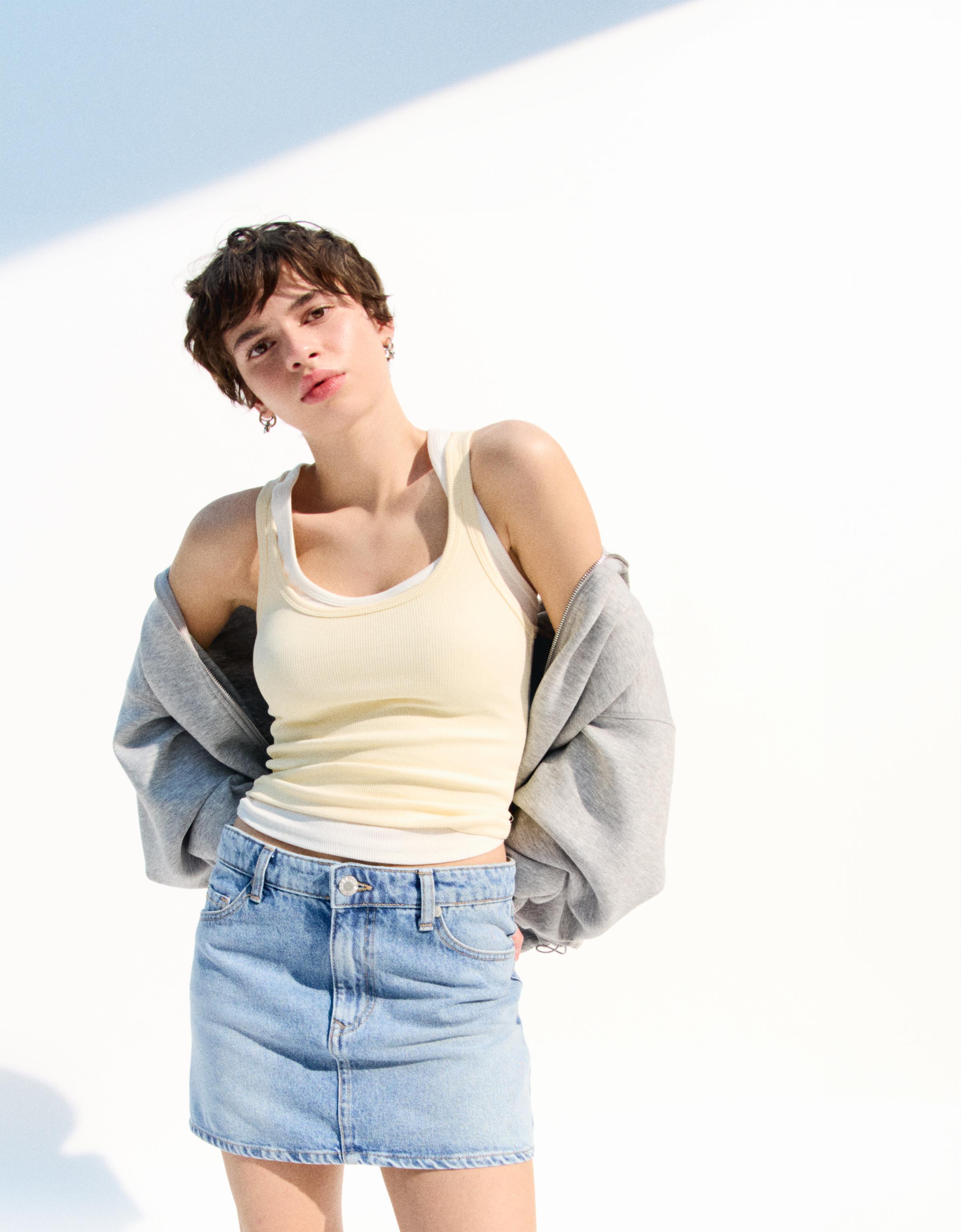 Denim mini skirt - Skirts - BSK Teen | Bershka