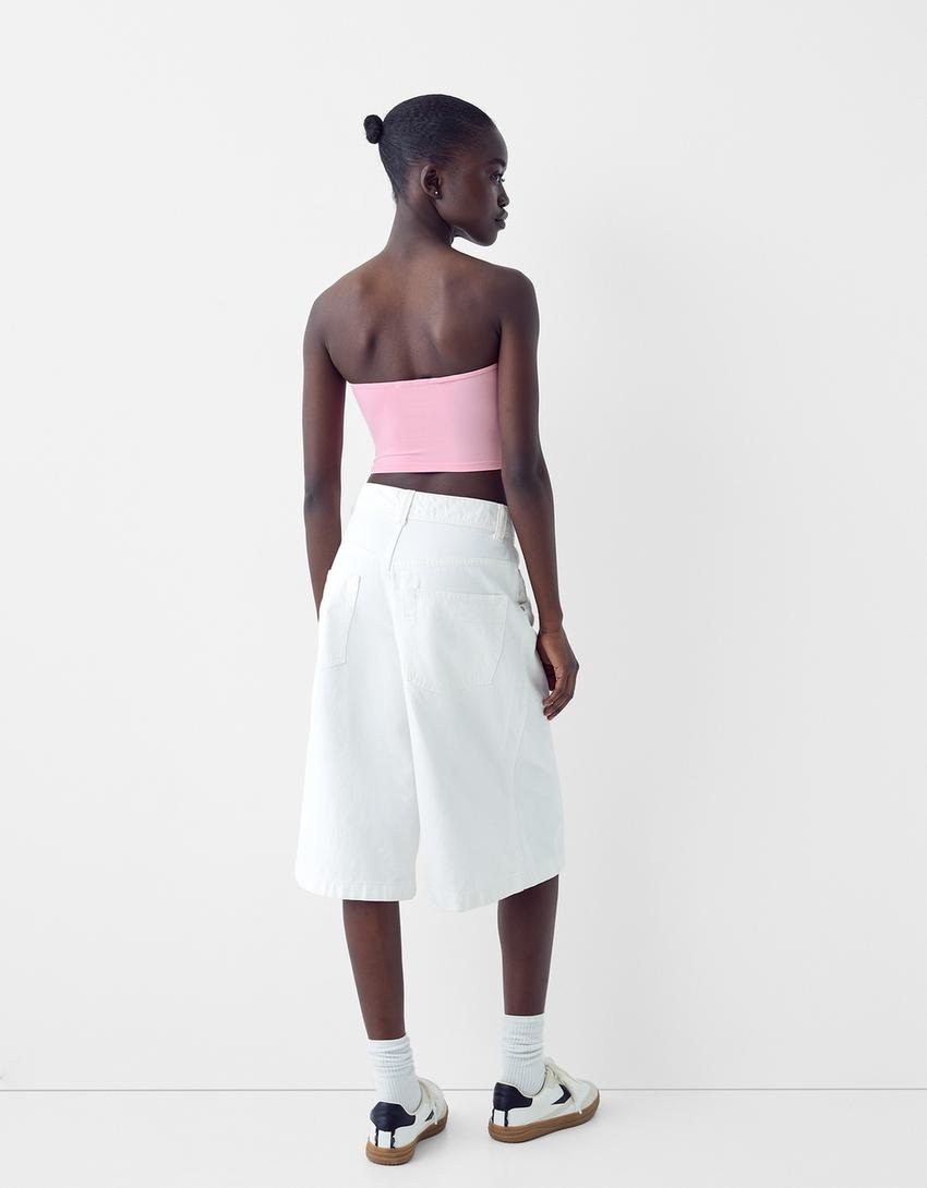 Top bandeau revers-Rose-1