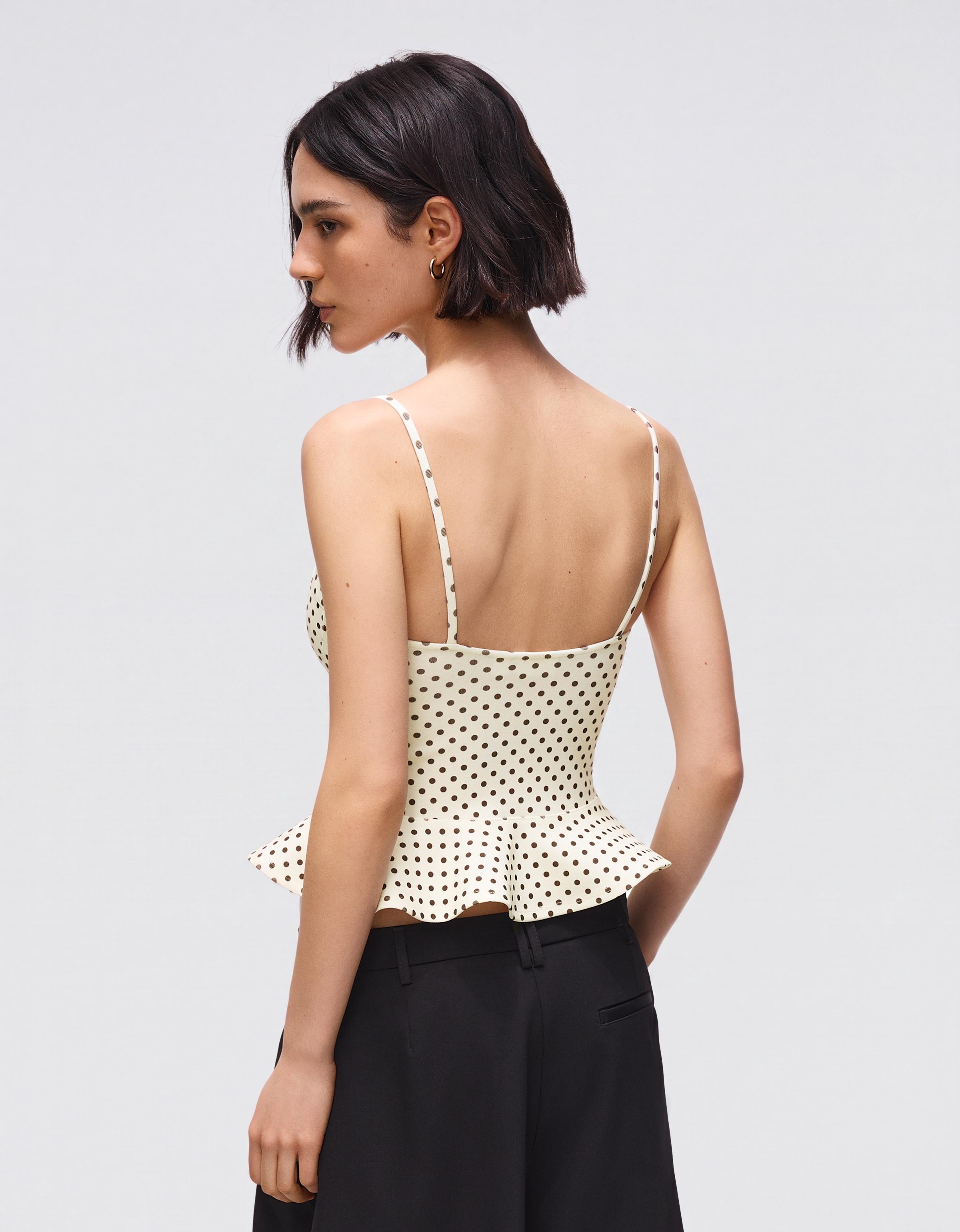 Peplum corset top — Cream
