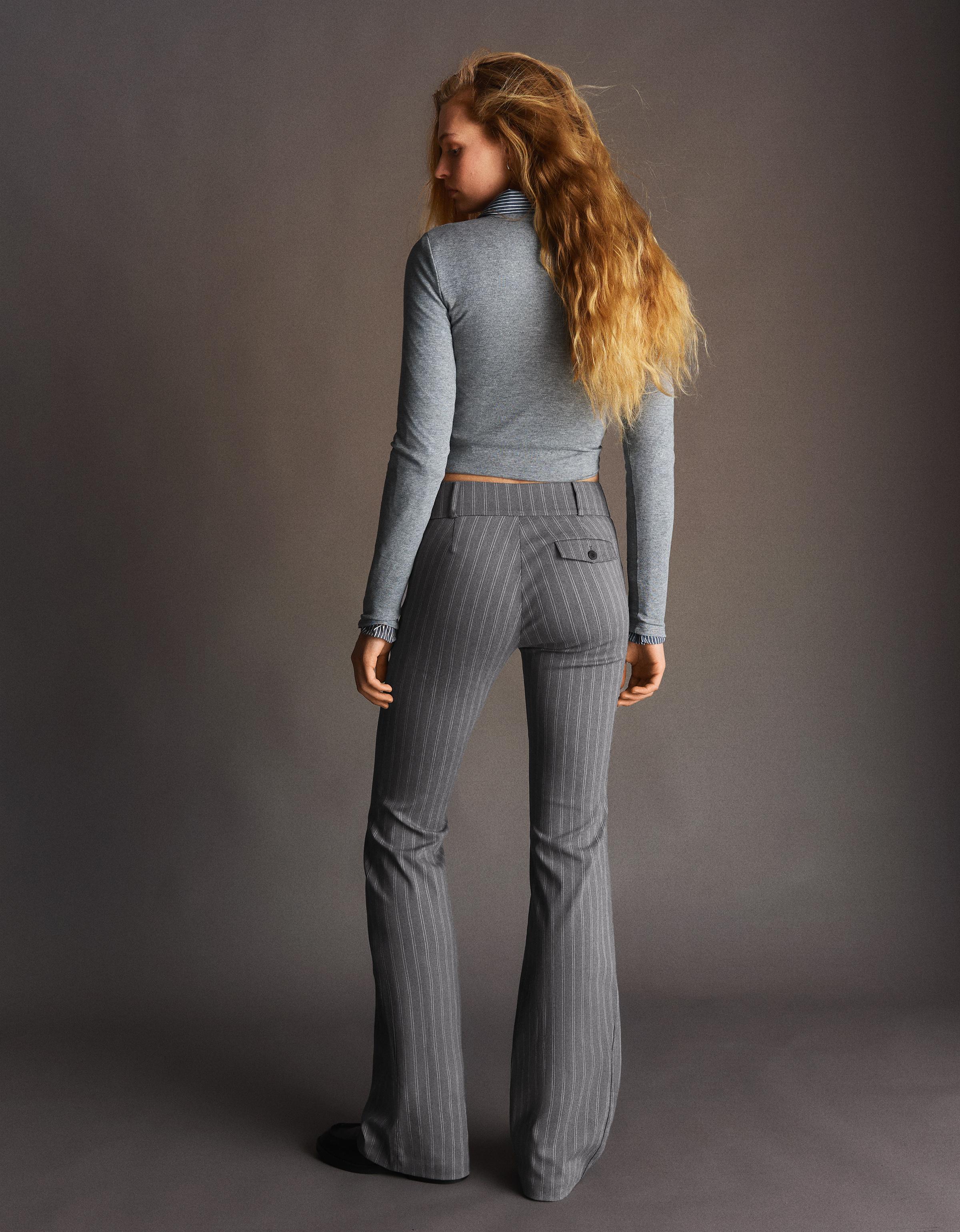 Bengaline flared trousers — Dark grey
