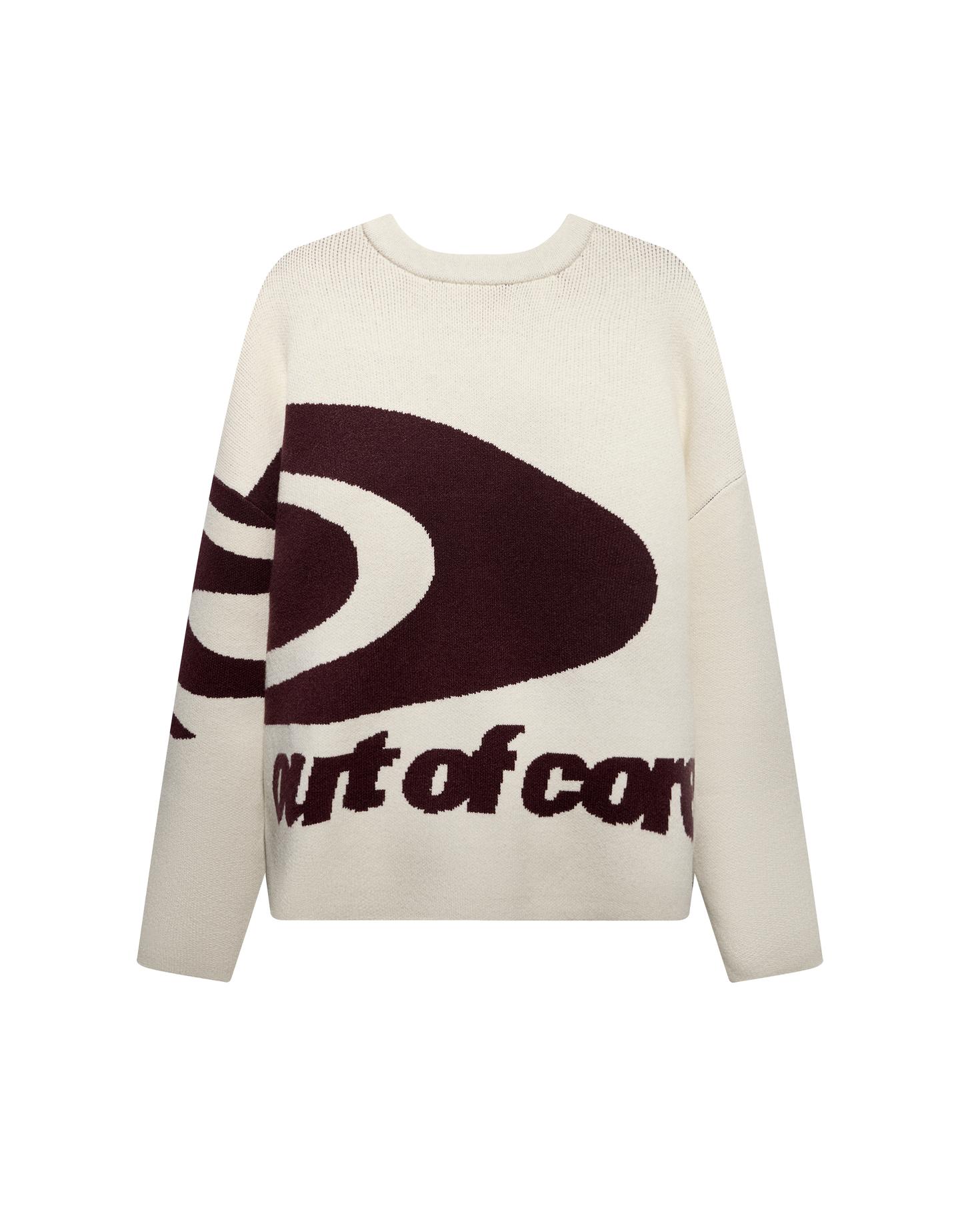 Bershka żakardowy sweter z efektem rozmycia beżowy