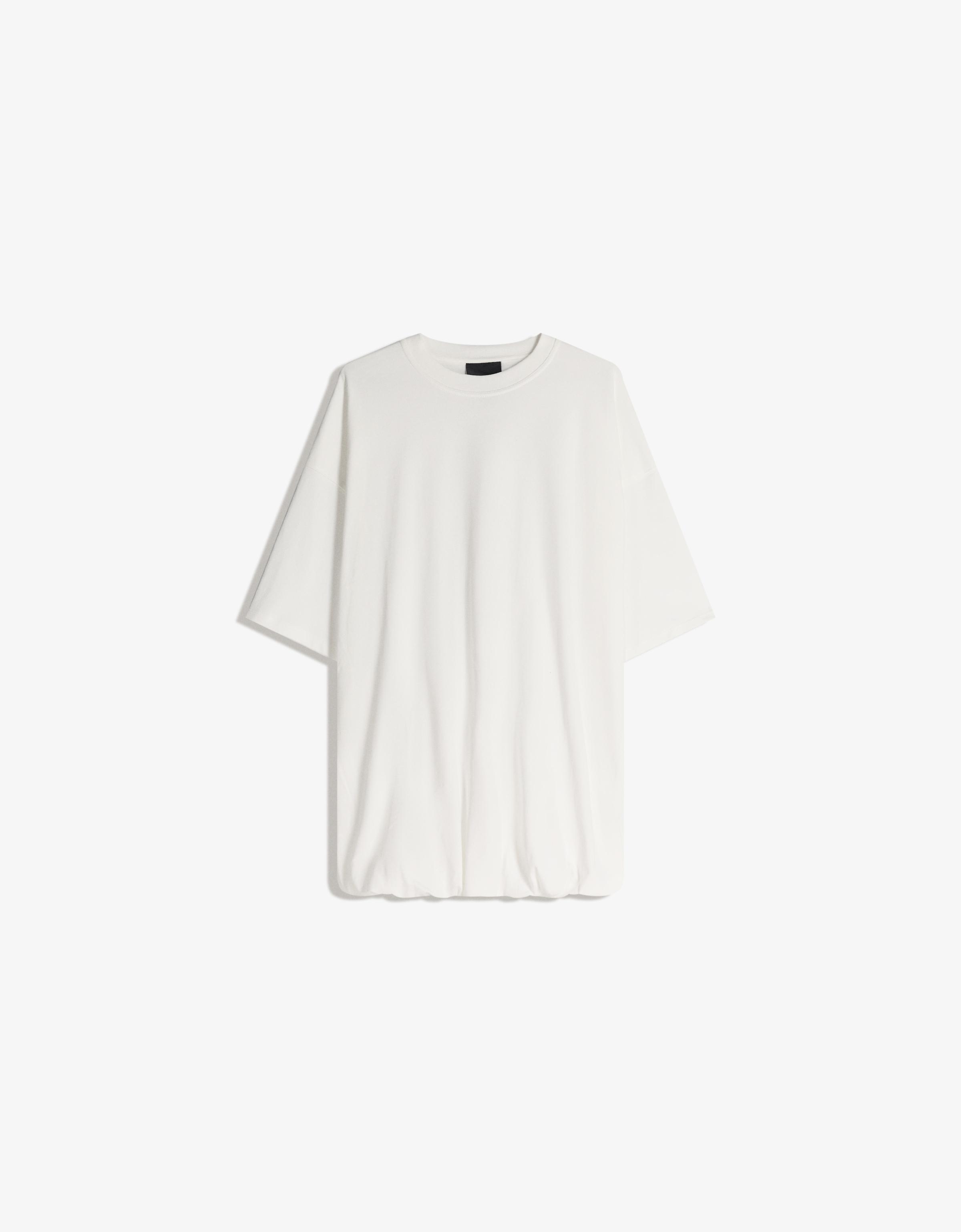 Bershka Oversize-Kleid Im Ballon-Stil Damen L Weiss
