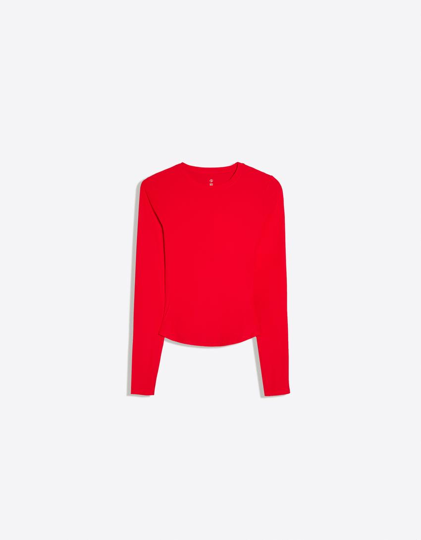 Technical breathable & quick-dry long sleeve T-shirt-Red