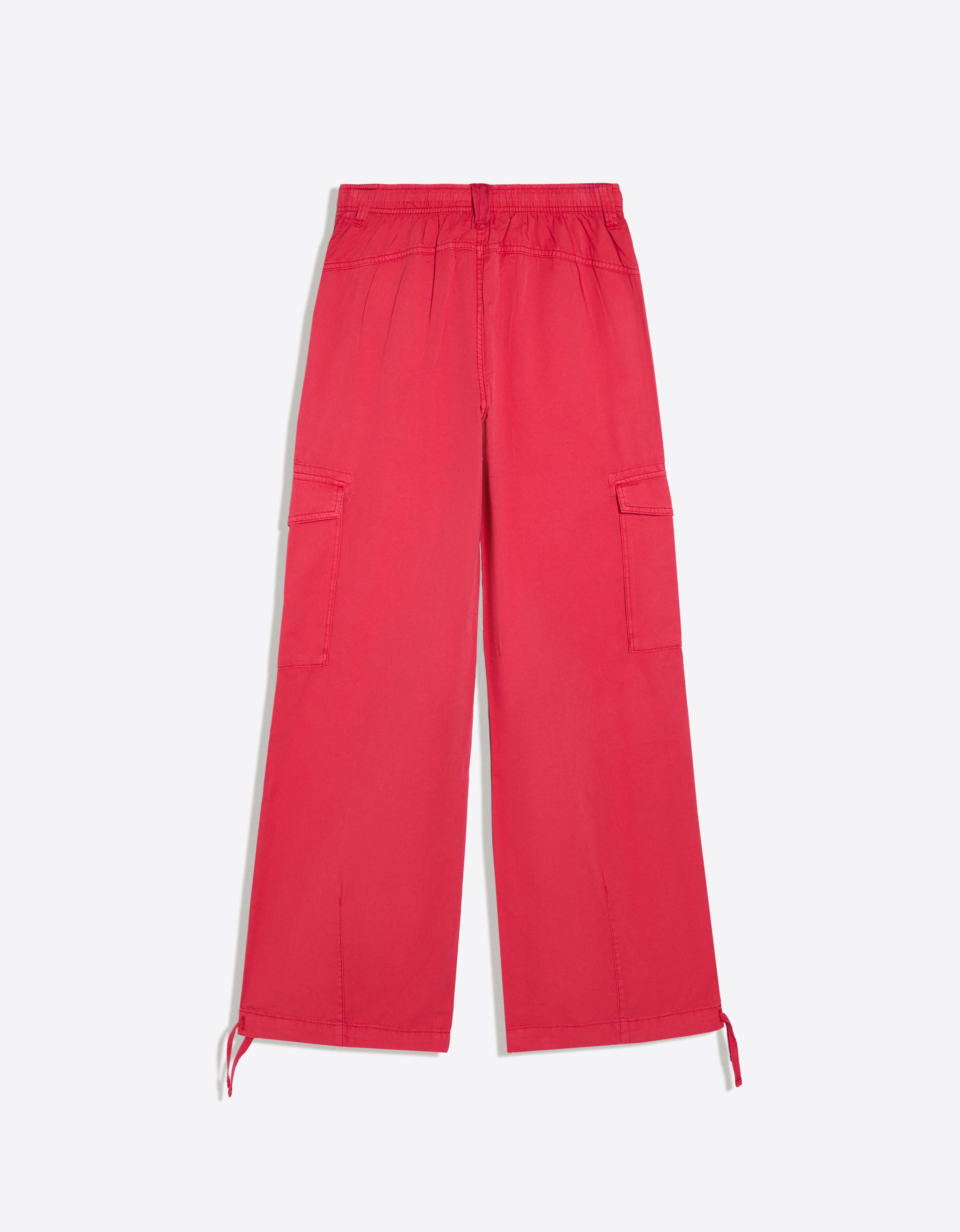 Parachute cargo trousers — Red