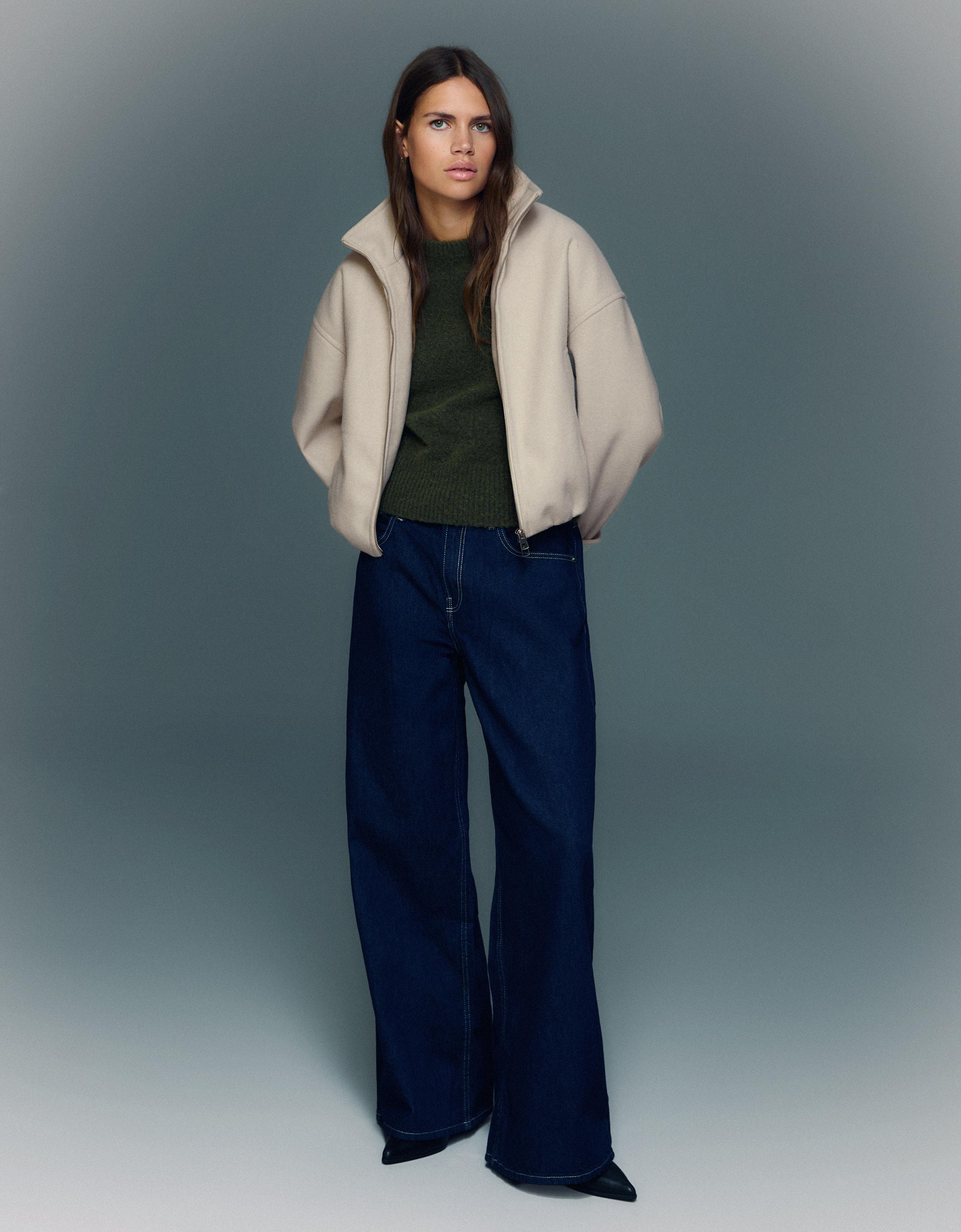 Soft touch jacket — Sand