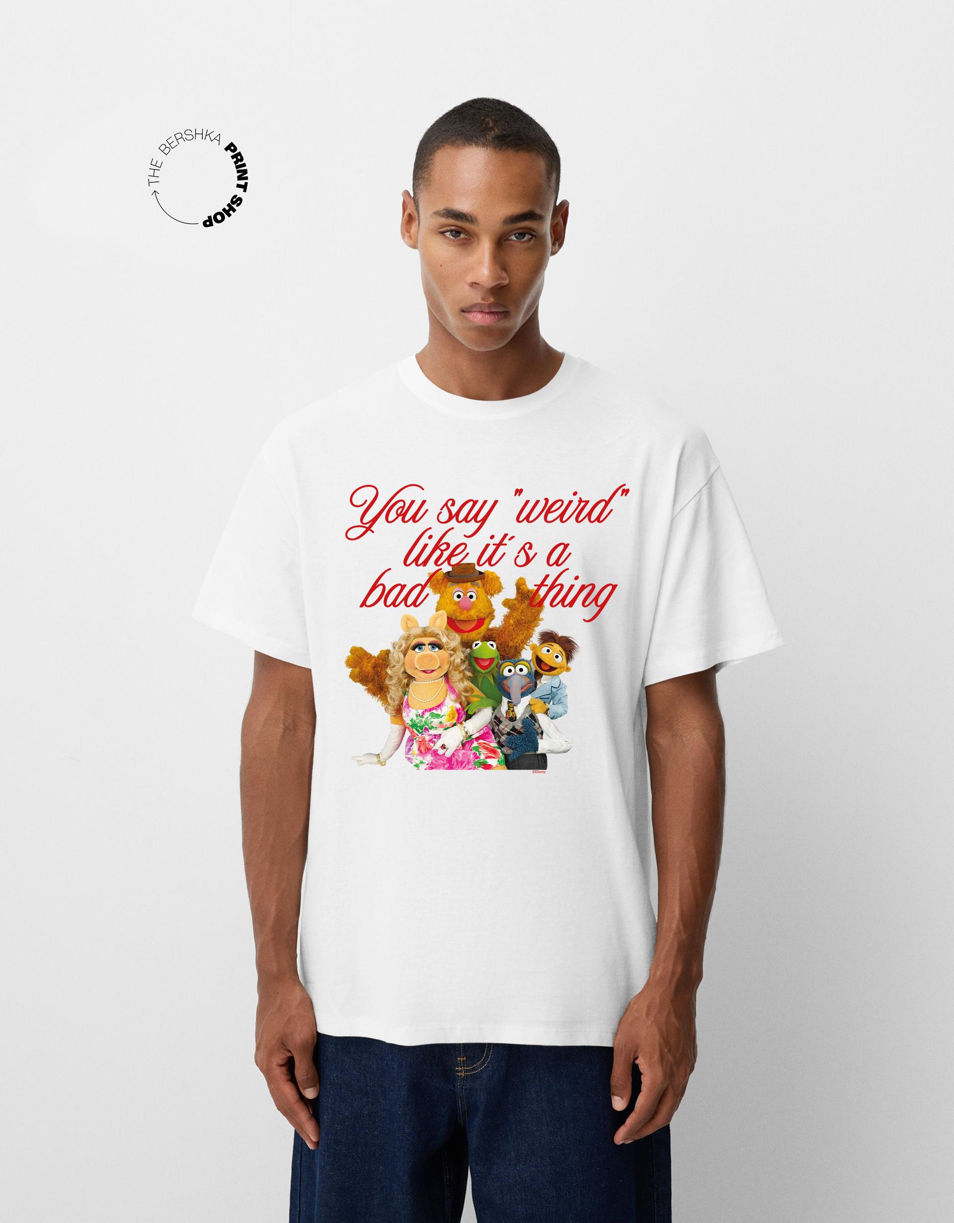 Jeans Bershka Angel Print T Shirt In Blue Angel T Shirt Bershka