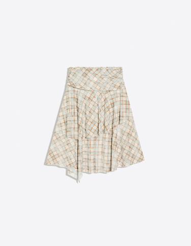 Checked midi skirt — Light blue 5