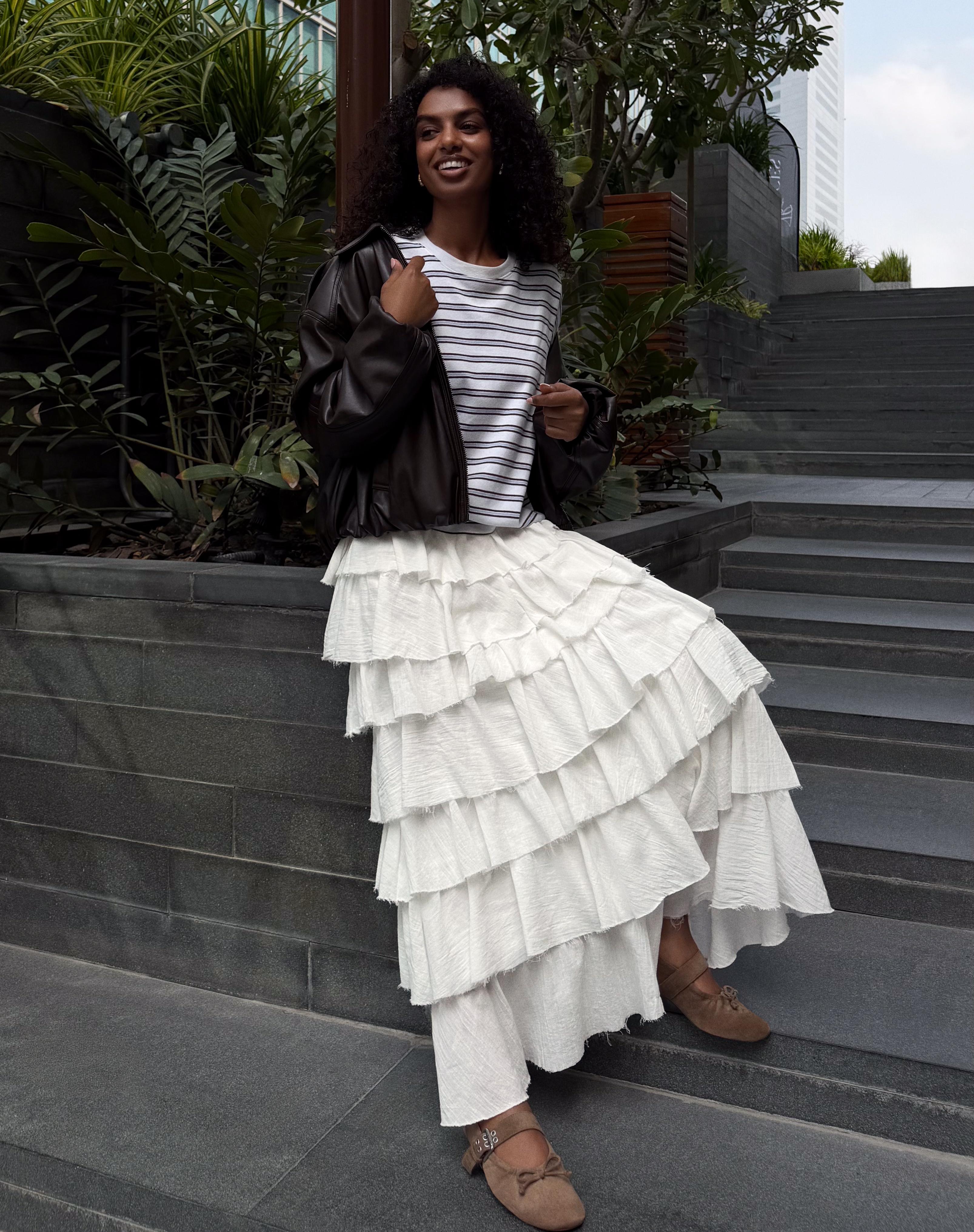 Volanlı rustik midi etek - Görsel 43