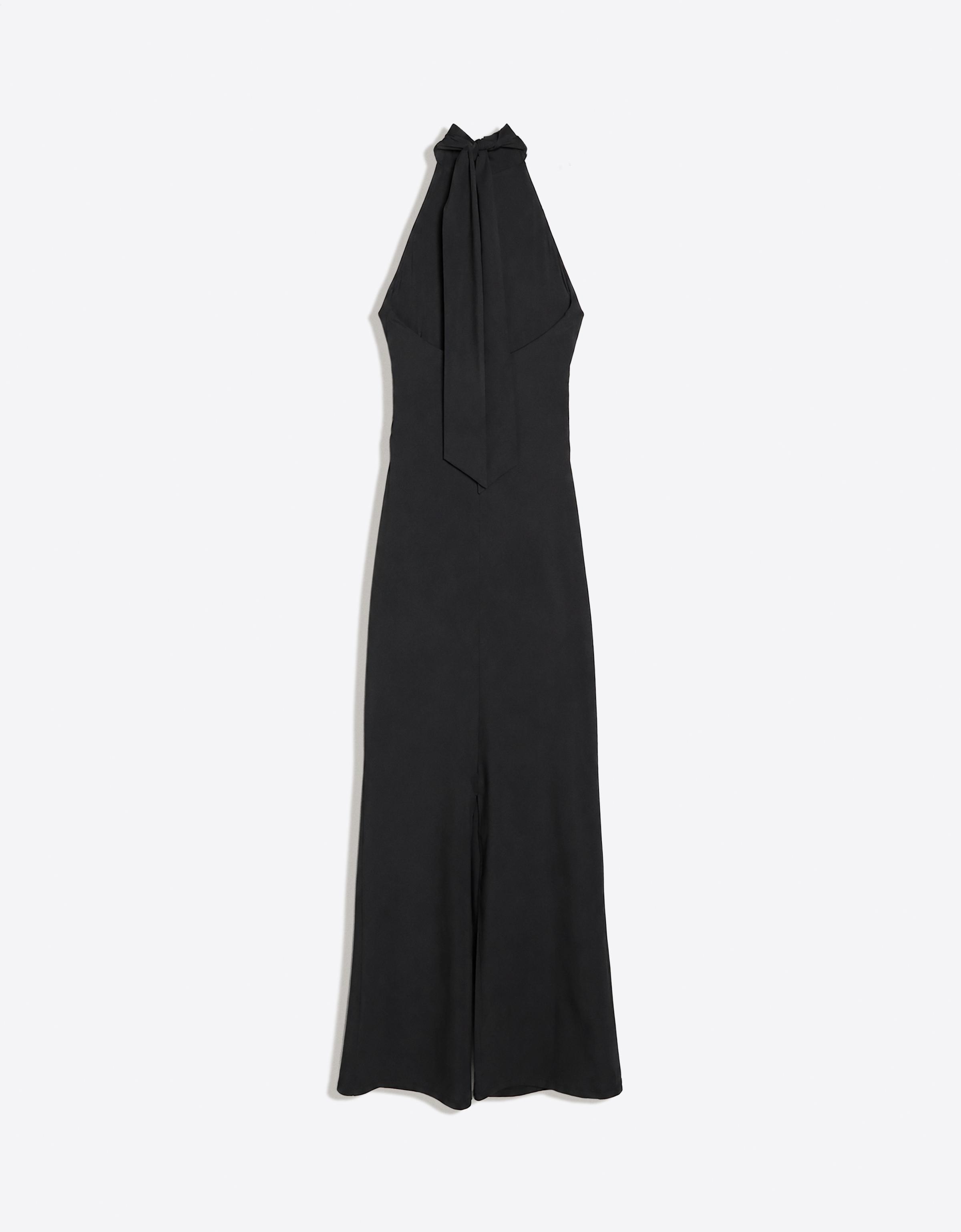 Halter midi dress — Black