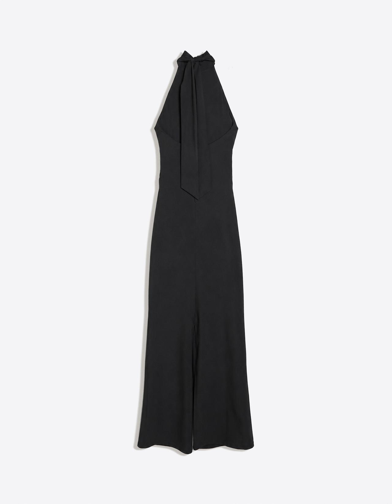 Halter midi dress — Black