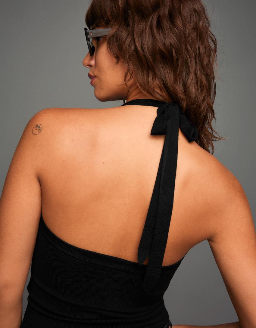 Halter top-Black