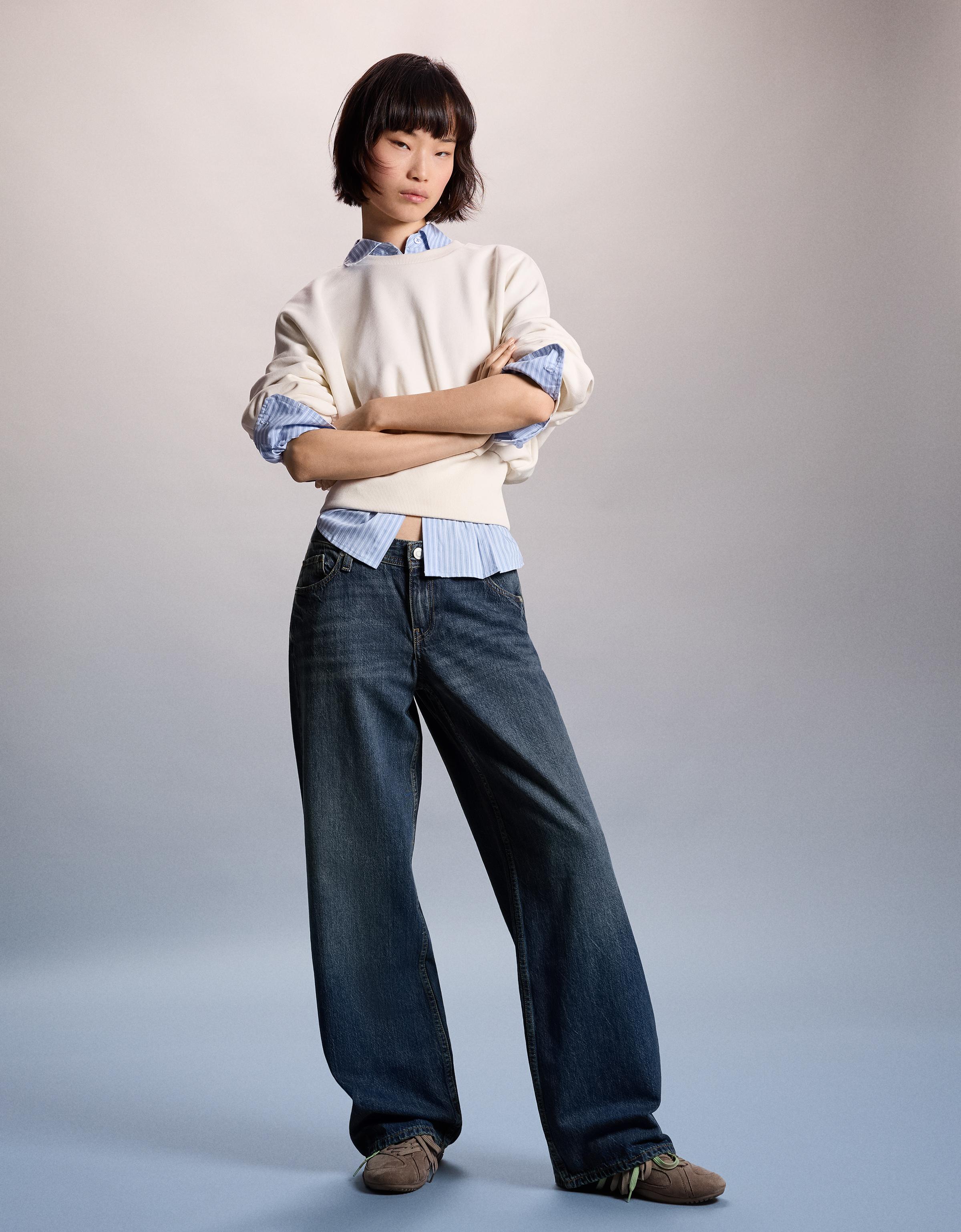 straight fit düşük bel jean - Görsel 20