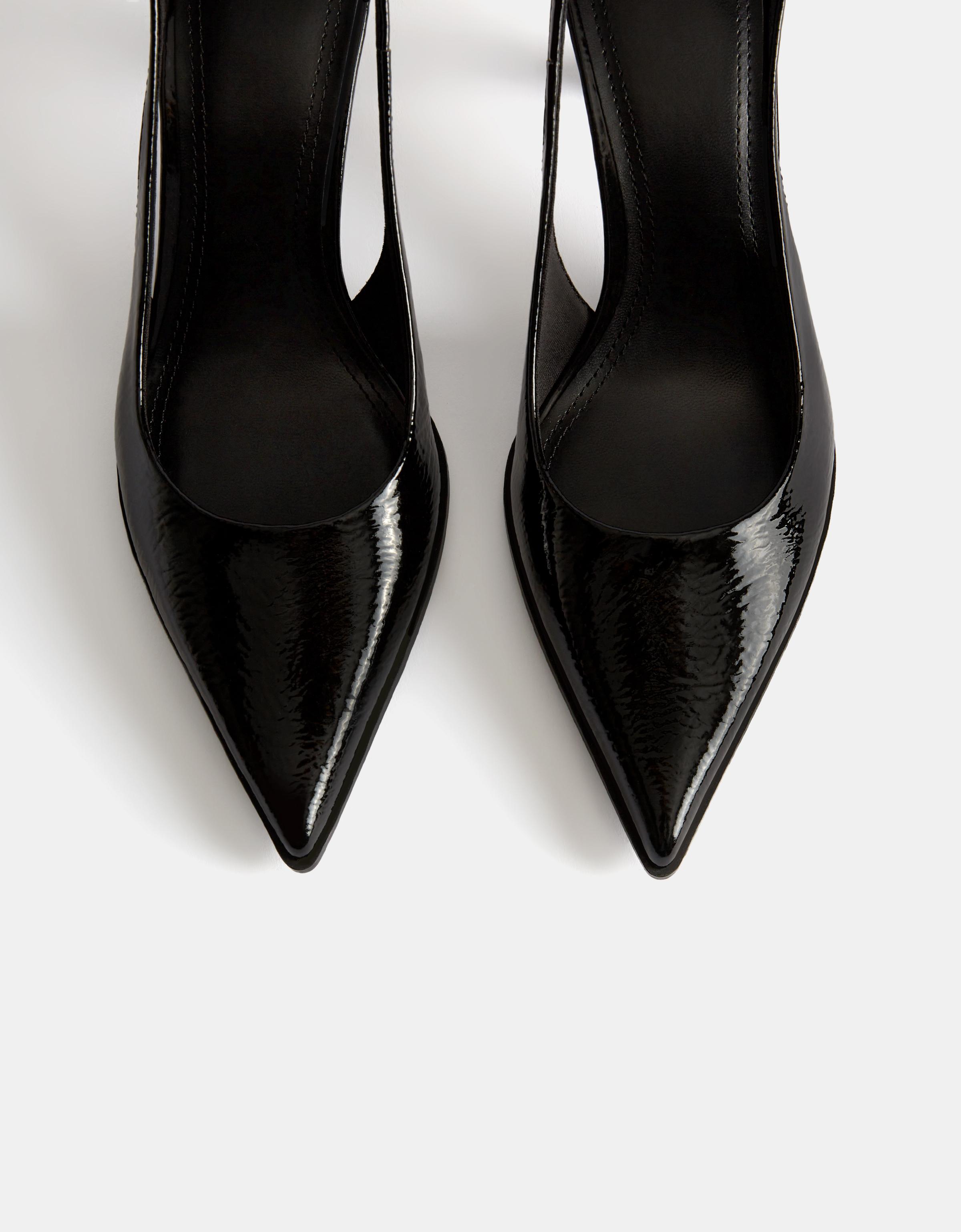 Backless kitten-heel shoes — BLACK