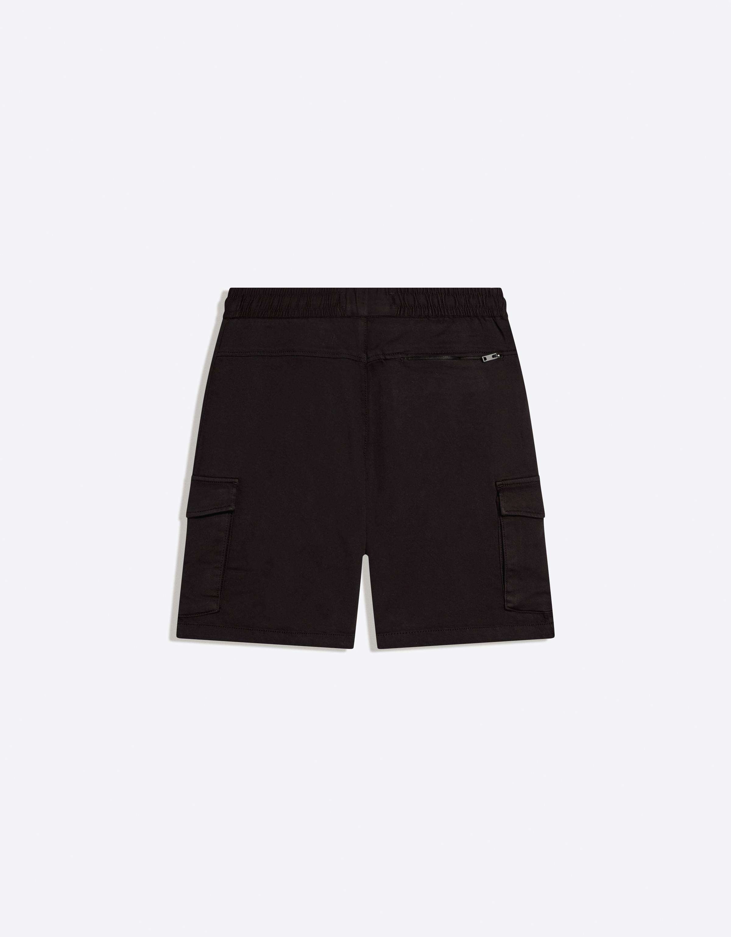 Regular fit cargo Bermuda shorts — Black