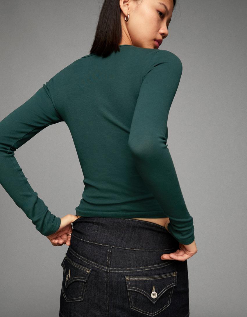 Long sleeve top-Green