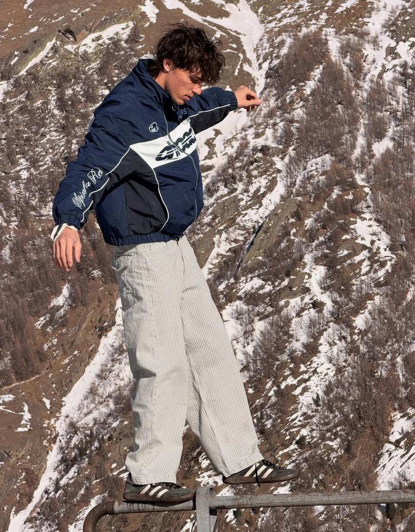 Jaket olahraga bergambar-Navy