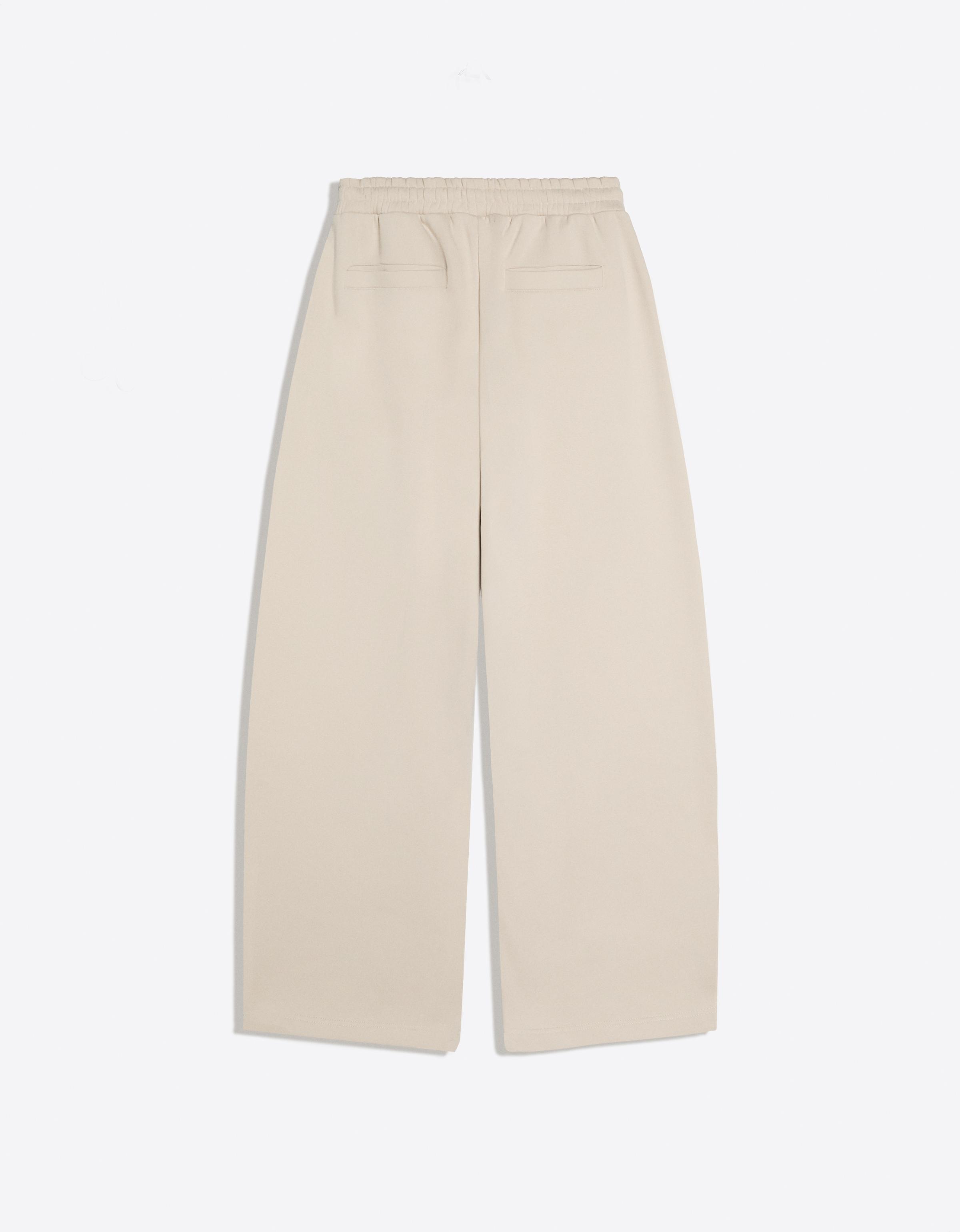 Napped balloon trousers — Stone