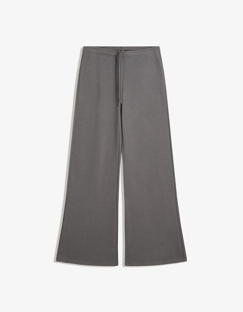 Pantalon molleton clous-Gris-0