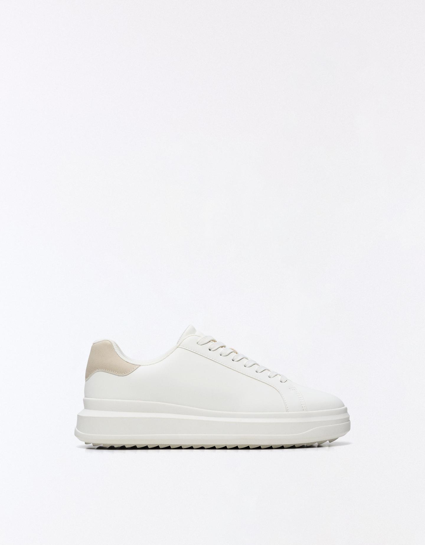 Bershka Sneakers Con Suola Spessa Uomo 46 Bianco