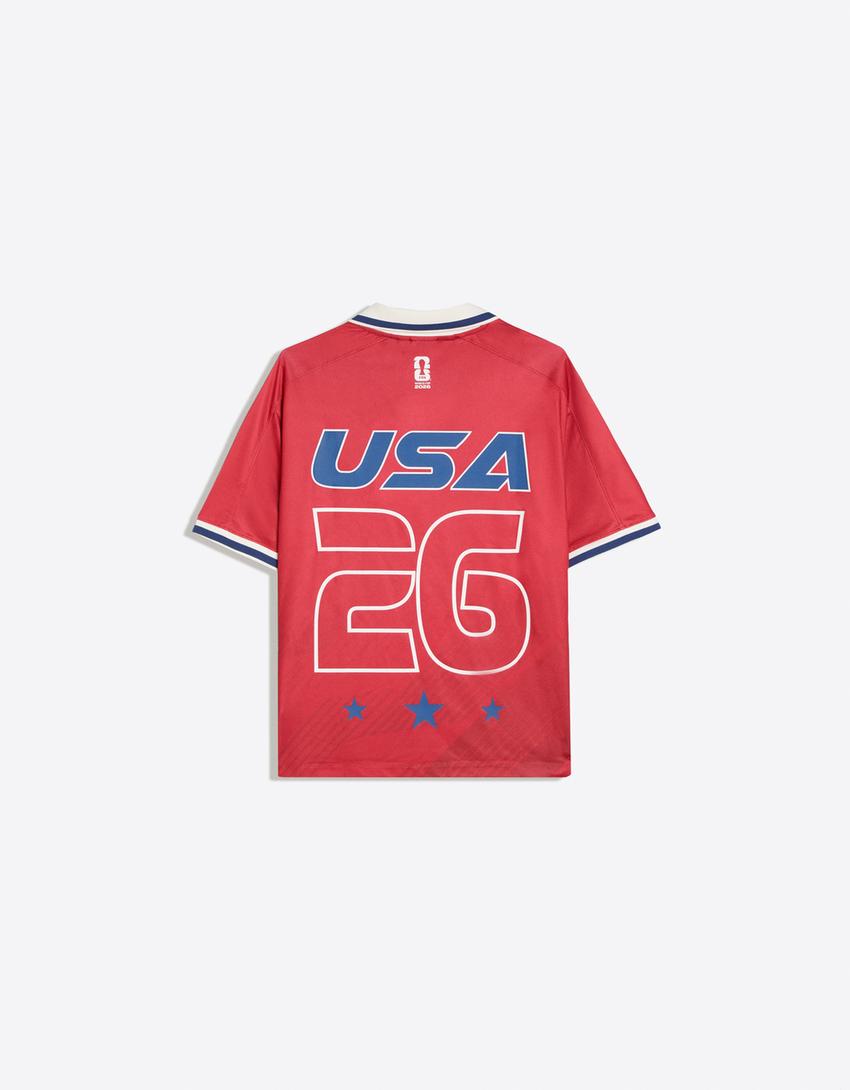 Polo manches courtes USA FIFA WORLD CUP™-Rouge